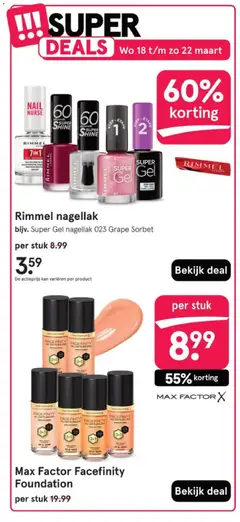 Max Factor Facefinity Foundation, Facefinity All Day Flawless Airbrush Finish - Voorbeeld van een folder van Etos, geldig van 16.03.2026 | Pagina: 4 | Producten: Foundation, Kan, Gel, Nagellak