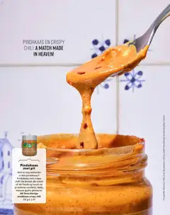 AH Terra Hartige pindakaas crispy chili, Pindakaas met crispy chili! Op brood, als snack of als finishing touch op je bolletje vanilleijs. Hallo, nieuwe guilty pleasure! - Voorbeeld van een folder van Albert Heijn, geldig van 20.03.2026 | Pagina: 8