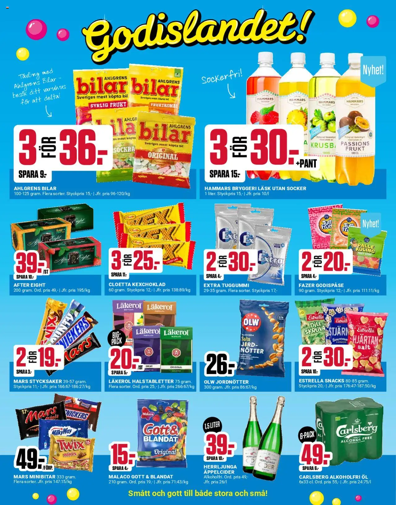 ÖoB reklamblad aktuell från 09.06.2025 | Sida: 2 | Produkter: Halstabletter, Jordnötter, Cider, Tuggummi