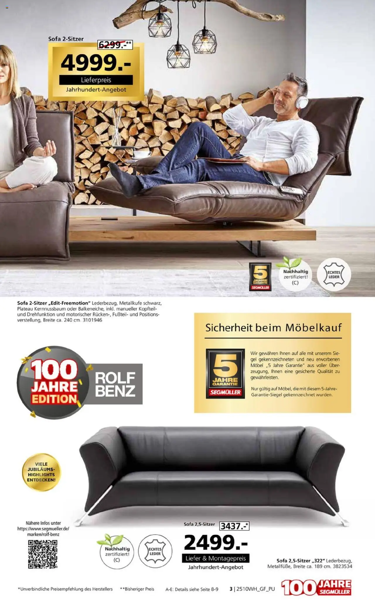 Segmüller Wohndesign – gültig ab 27.09.2025 | Seite: 5 | Produkte: Sofa