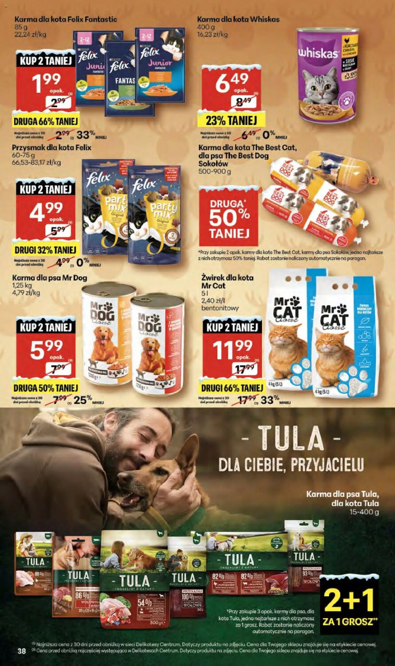 Delikatesy Centrum Gazetka - Sklepy Własne od 18.12.2025 | Strona: 38 | Produkty: Żwirek dla kota, Delikatesy, Karma dla kota, Karma dla psa