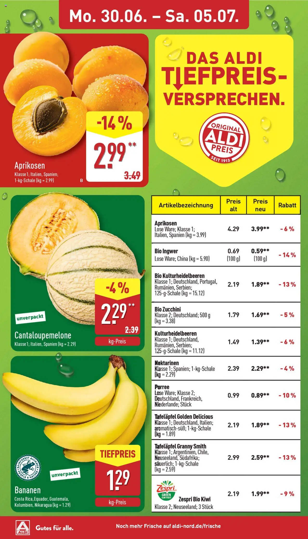 Aldi Prospekt 	 - gültig ab dem 30.06.2025 | Seite: 4 | Produkte: Grill, Hahnchen, Cevapcici, Hackfleisch