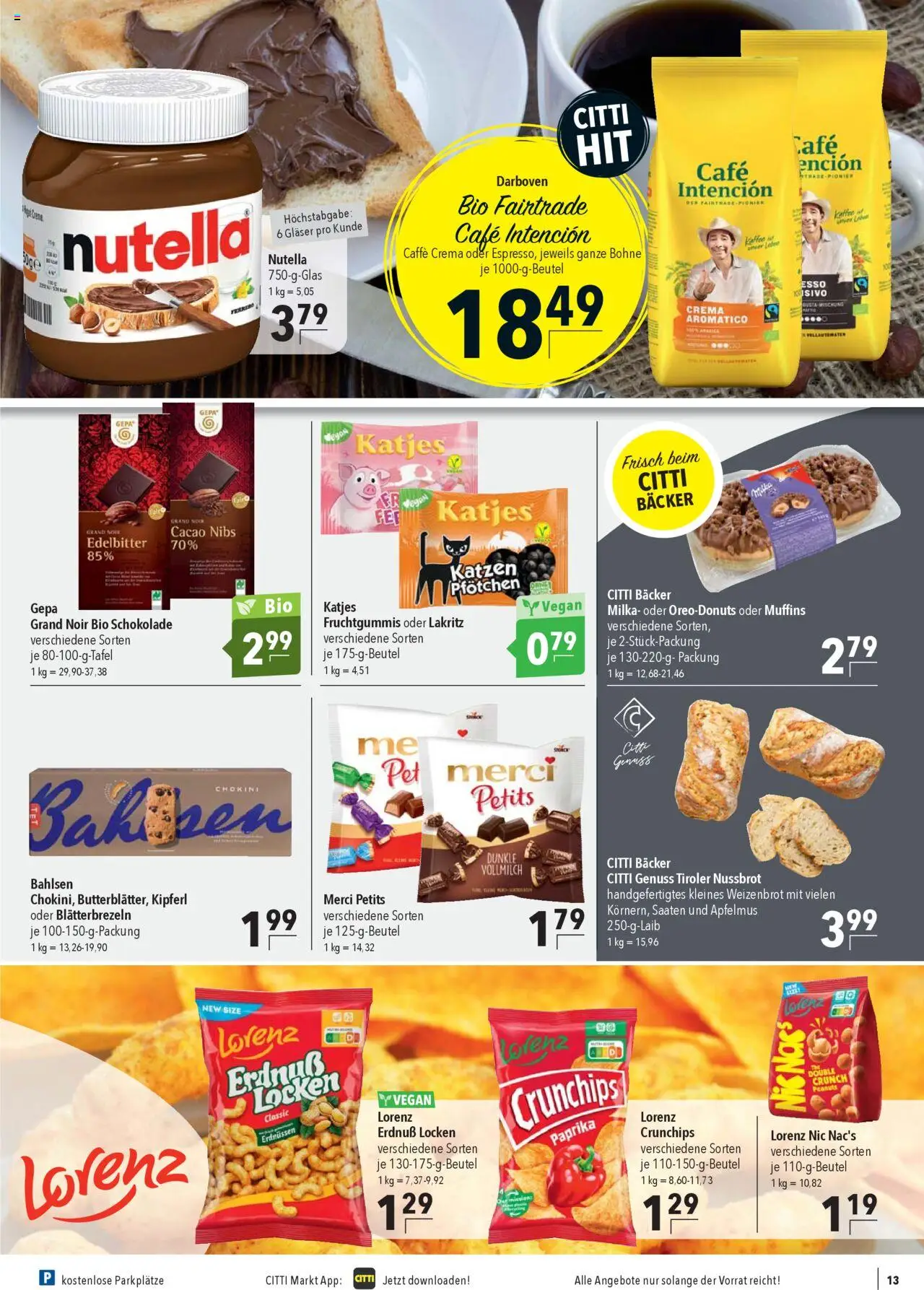 CITTI Markt Prospekt 	 – gültig ab 10.09.2025 | Seite: 13 | Produkte: Schokolade, Katjes, Milka, Paprika