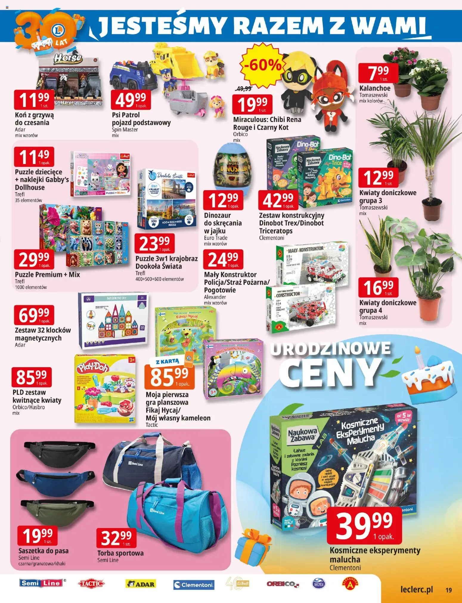 E.Leclerc Gazetka - Warszawa Ursynów od 03.11.2025 | Strona: 19 | Produkty: Magnetic, Kwiaty doniczkowe, Naklejki, Kalanchoe