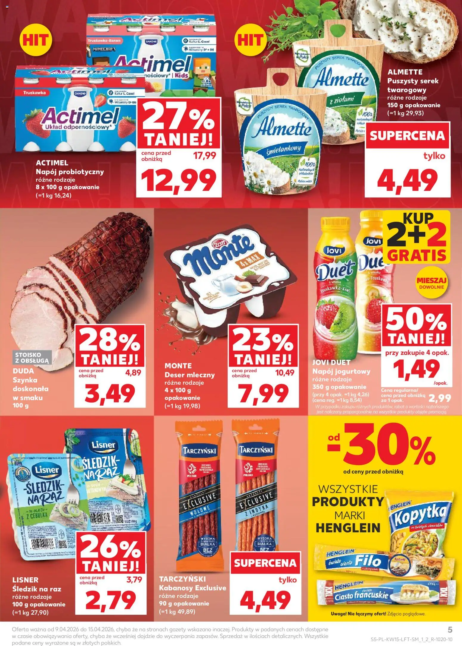 Kaufland Polsko leták od 09.04.2026 | Strana: 5 | Produkty: Actimel