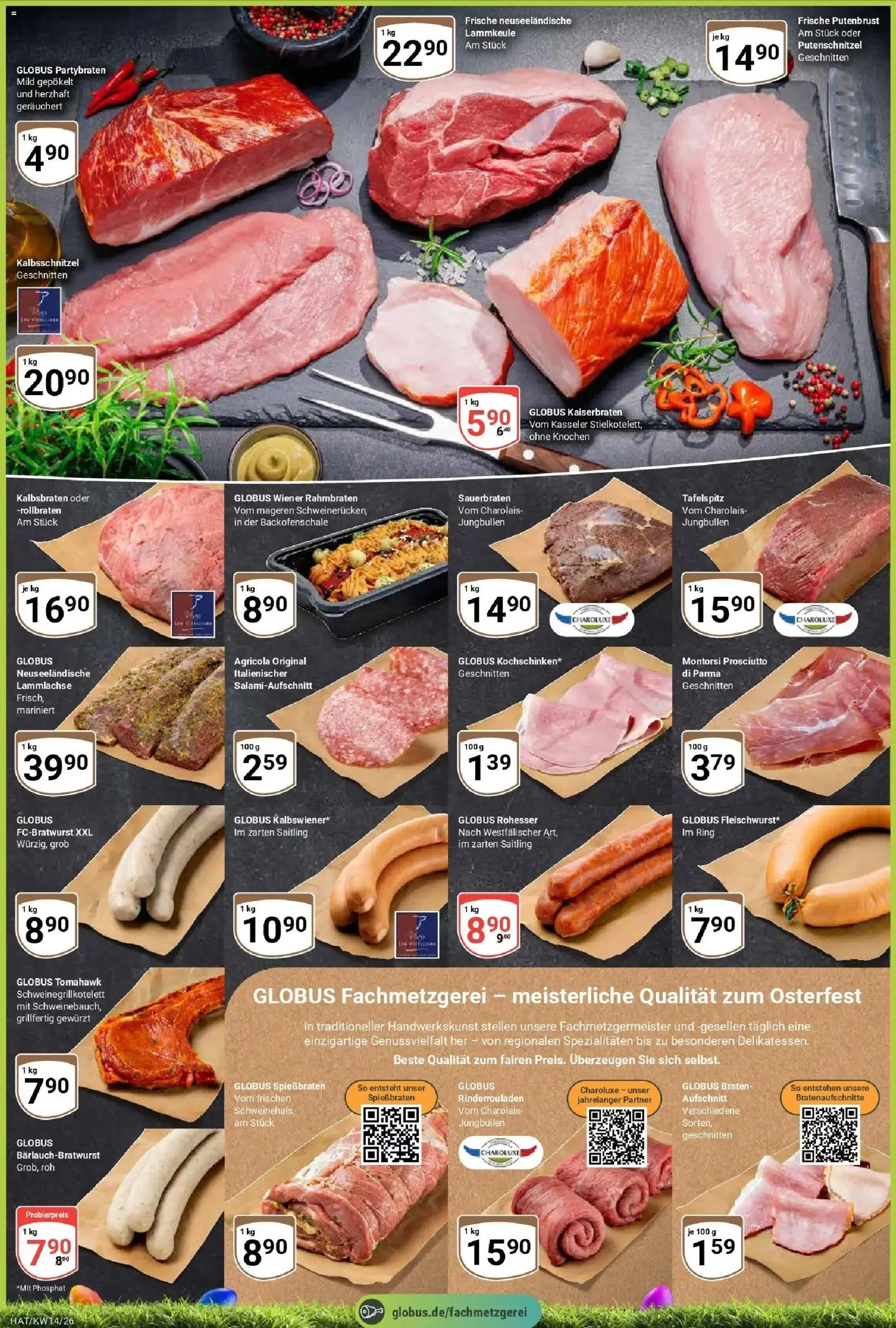 Globus prospekt Hattersheim	 – gültig ab 30.03.2026 | Seite: 2 | Produkte: Rinderrouladen, Lammkeule, Tafelspitz, Putenschnitzel
