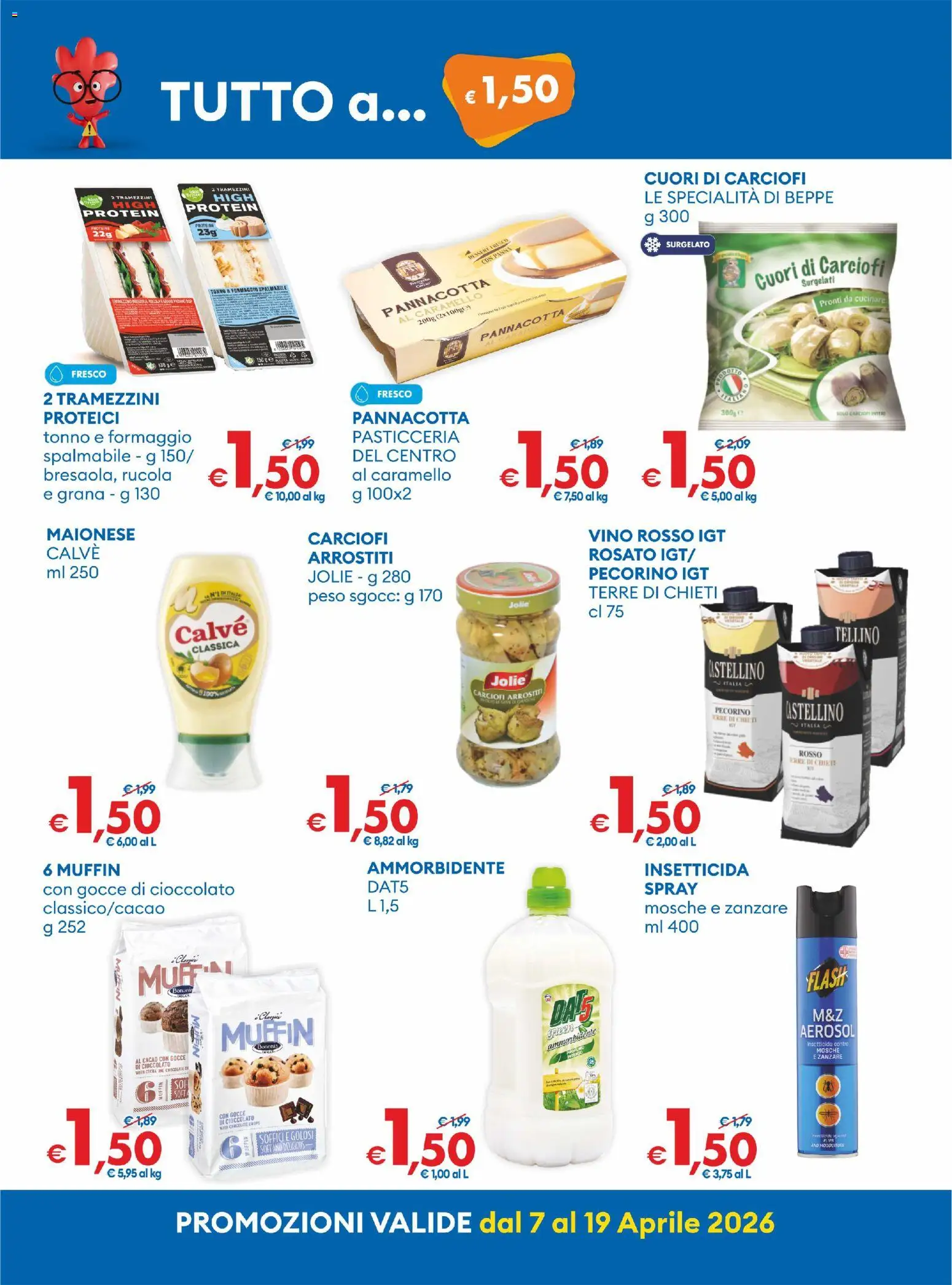 Volantino MD Discount del 07.04.2026 | Pagina: 5 | Prodotti: Cioccolato, Ammorbidente, Carciofi, Pecorino