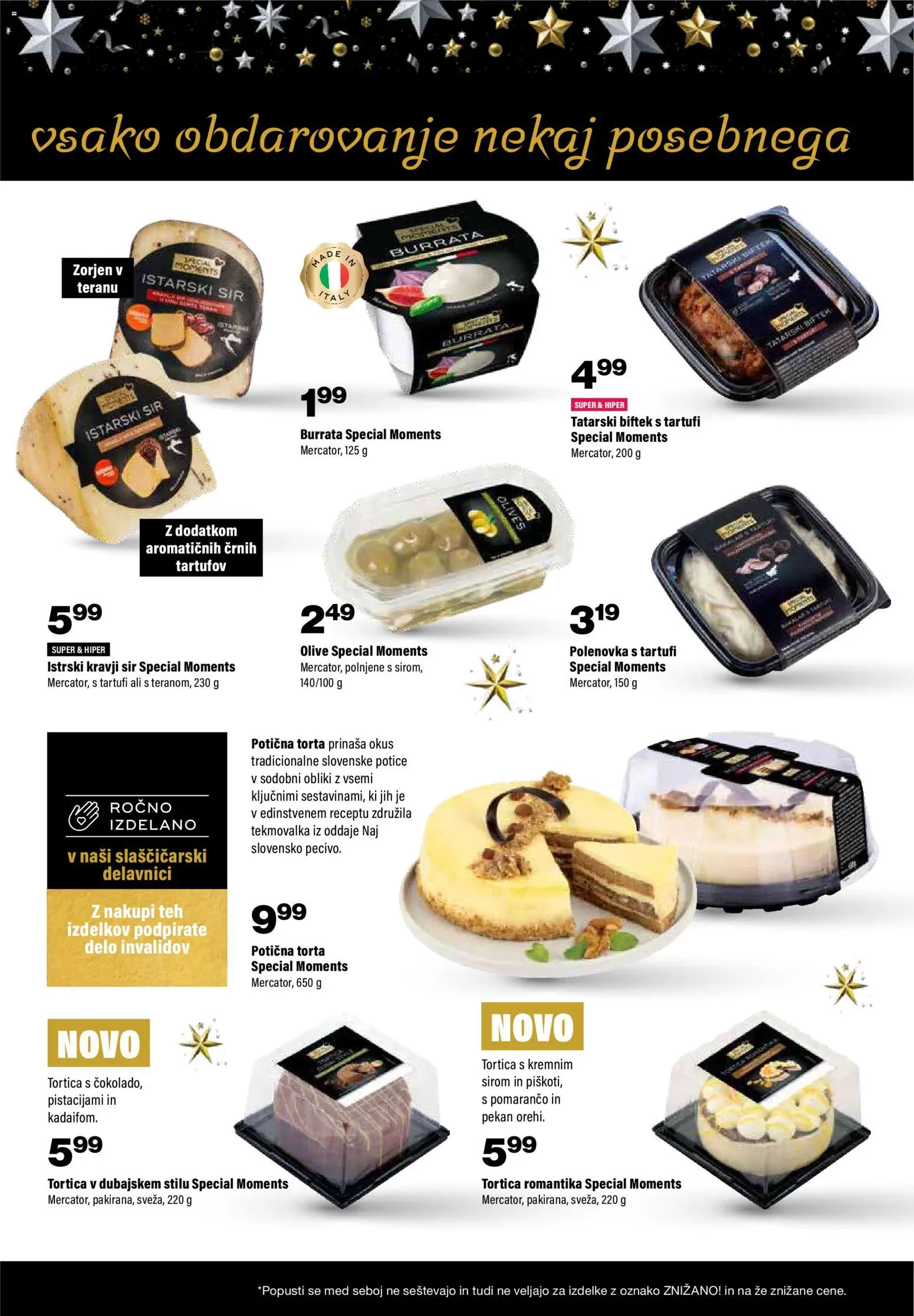 Novi Mercator katalog ponudbe – veljaven od 03.12.2025 | Stran: 21 | Izdelki: Torta, Olive, Sir