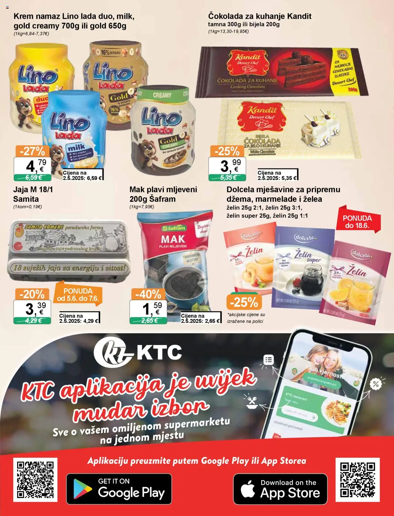KTC katalog | vrijedi od 05.06.2025 | Stranica: 21 | Proizvodi: Lino Lada, Jaja, Čokolada, Mak