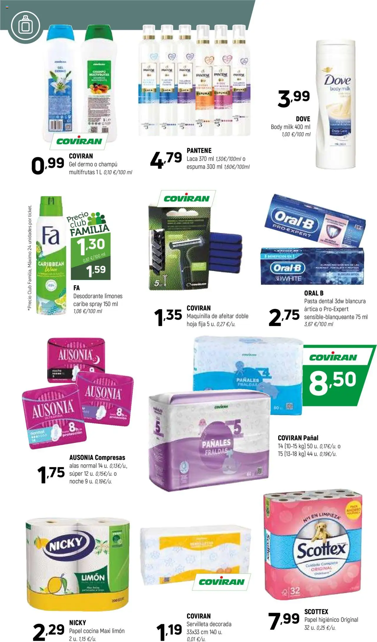 Coviran ofertas │ válido desde el 21.10.2025 | Página: 14 | Productos: Papel higienico, Pasta, Γλυφιτζούρι, Body