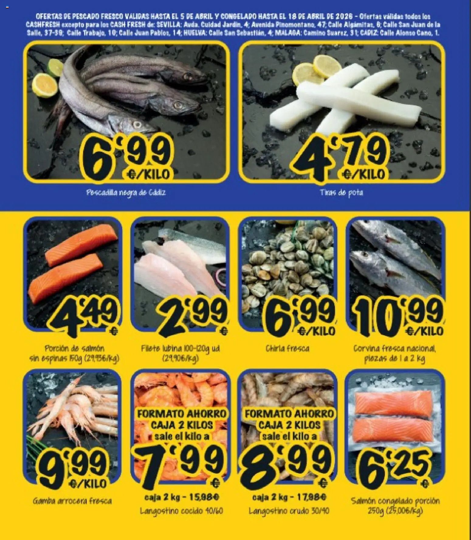 Cash Fresh folleto │ válido desde el 20.03.2026 | Página: 5 | Productos: Pescado, Filete, Caja, Langostino