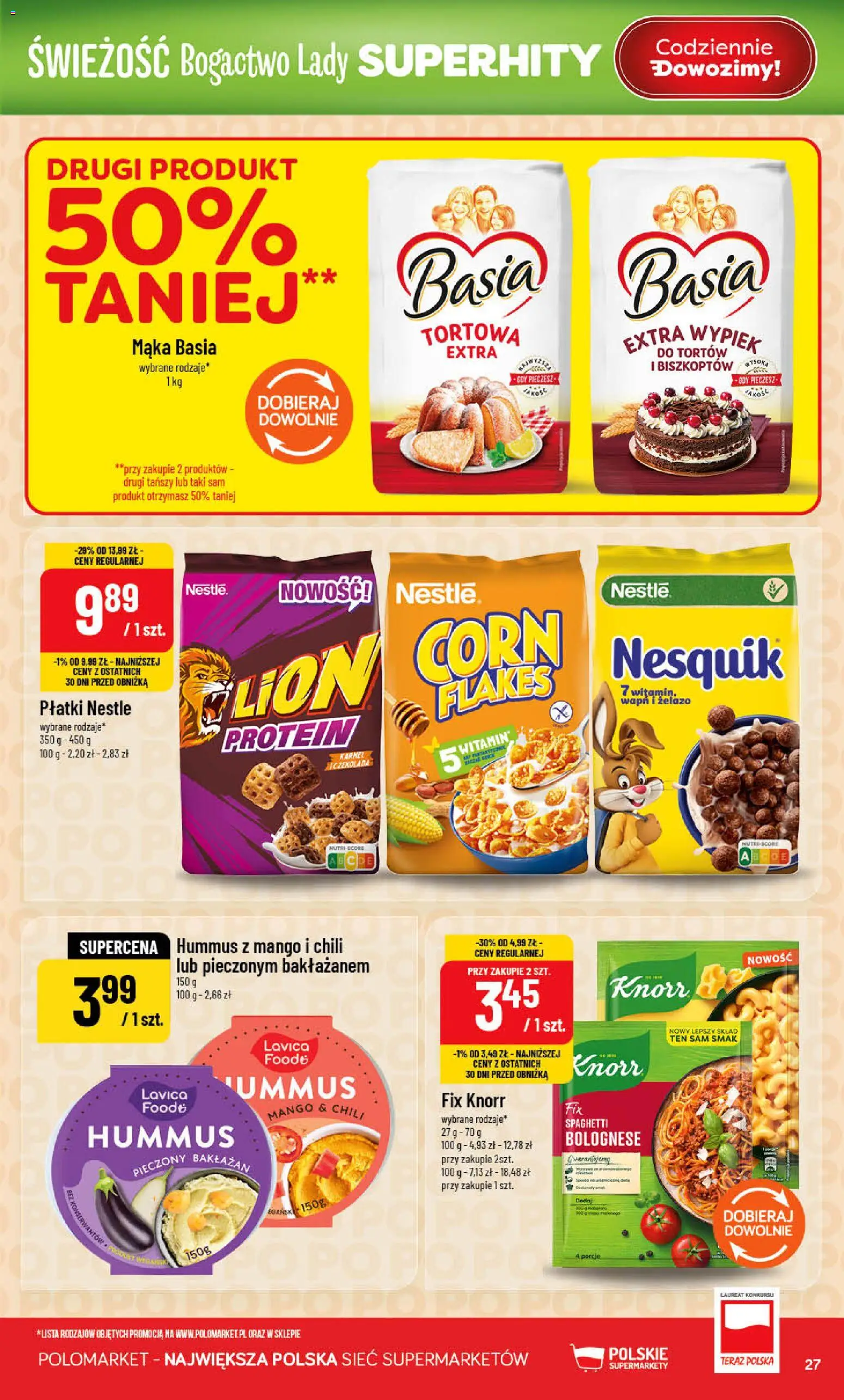 POLOmarket gazetka od 15.04.2026 | Strona: 27 | Produkty: Mango, Bakłażan, Hummus, Czekolada