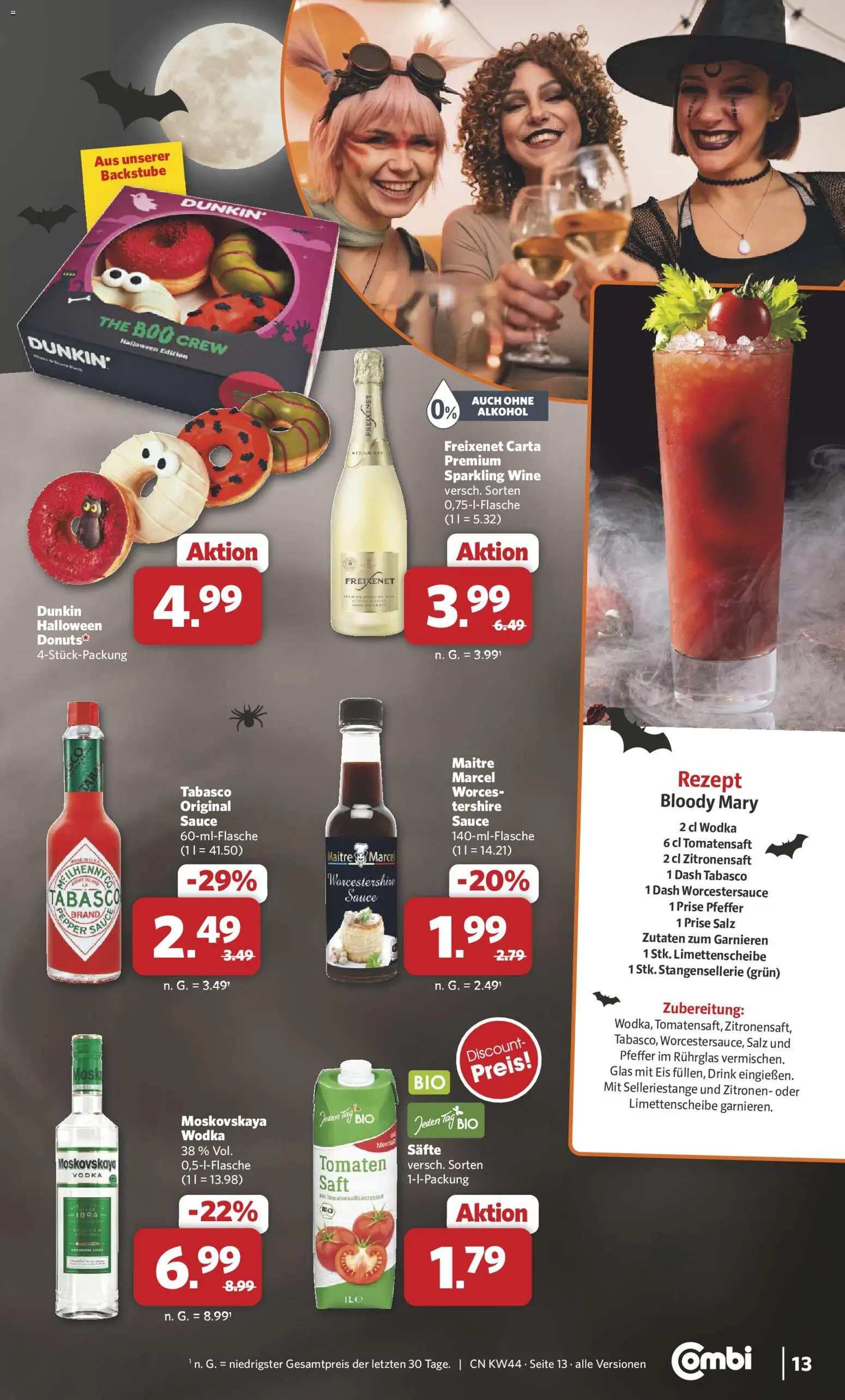 Combi Prospekt 	 – gültig ab 27.10.2025 | Seite: 14 | Produkte: Freixenet, Pfeffer, Vodka, Eis