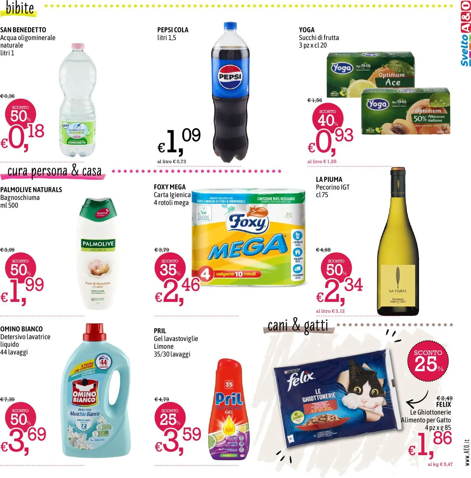 Volantino A&O del 22.01.2026 | Pagina: 7 | Prodotti: Acqua, Frutta, Lavastoviglie, Pecorino