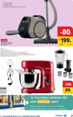 Carrefour folder week 5 - Voorbeeld van een folder van Carrefour, geldig van 28.01.2026 | Pagina: 51 | Producten: Stofzuiger, Vloeren, Boost, Kom