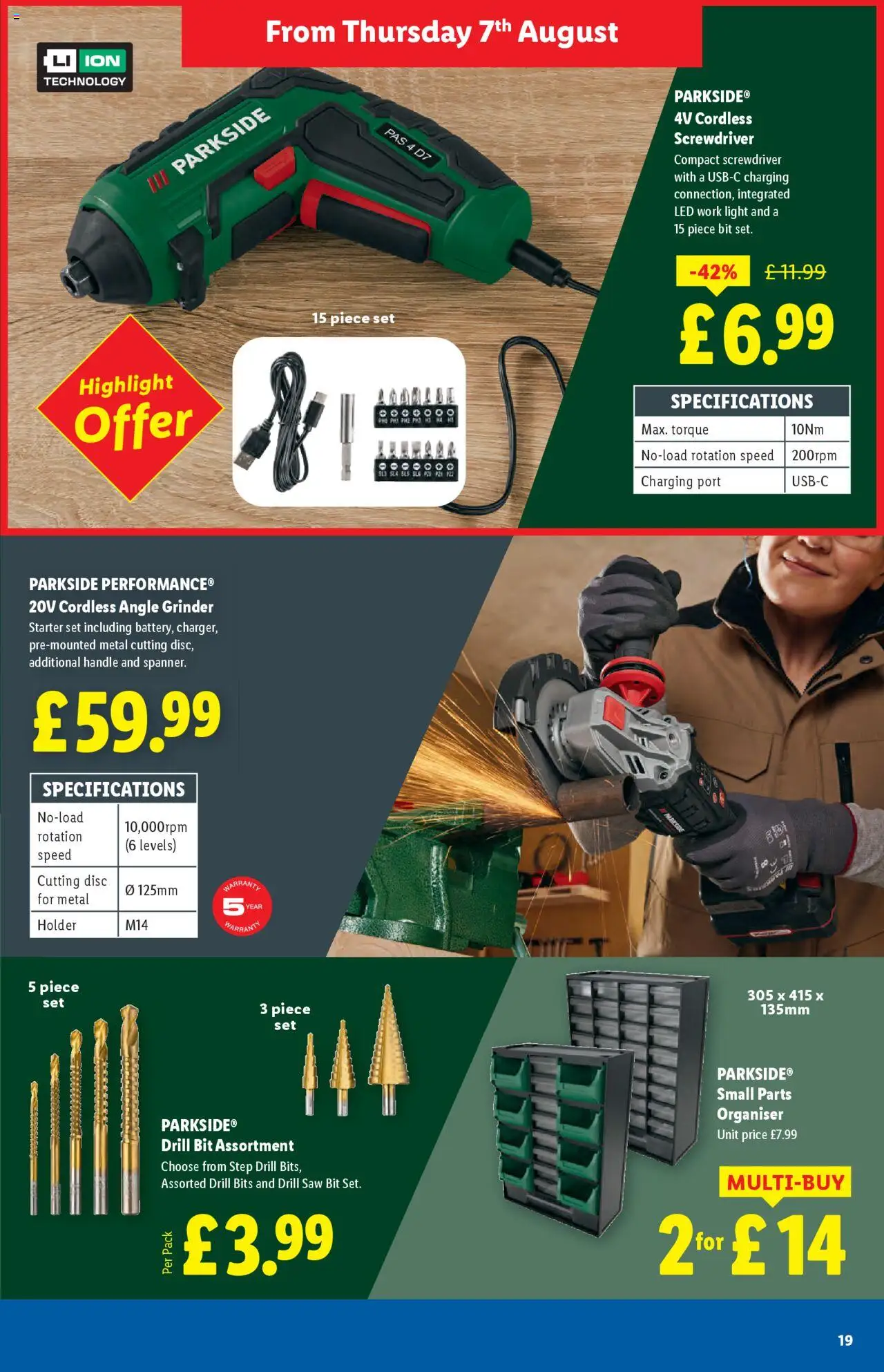  | Page: 19 | Products: Drill, Handle, Grinder