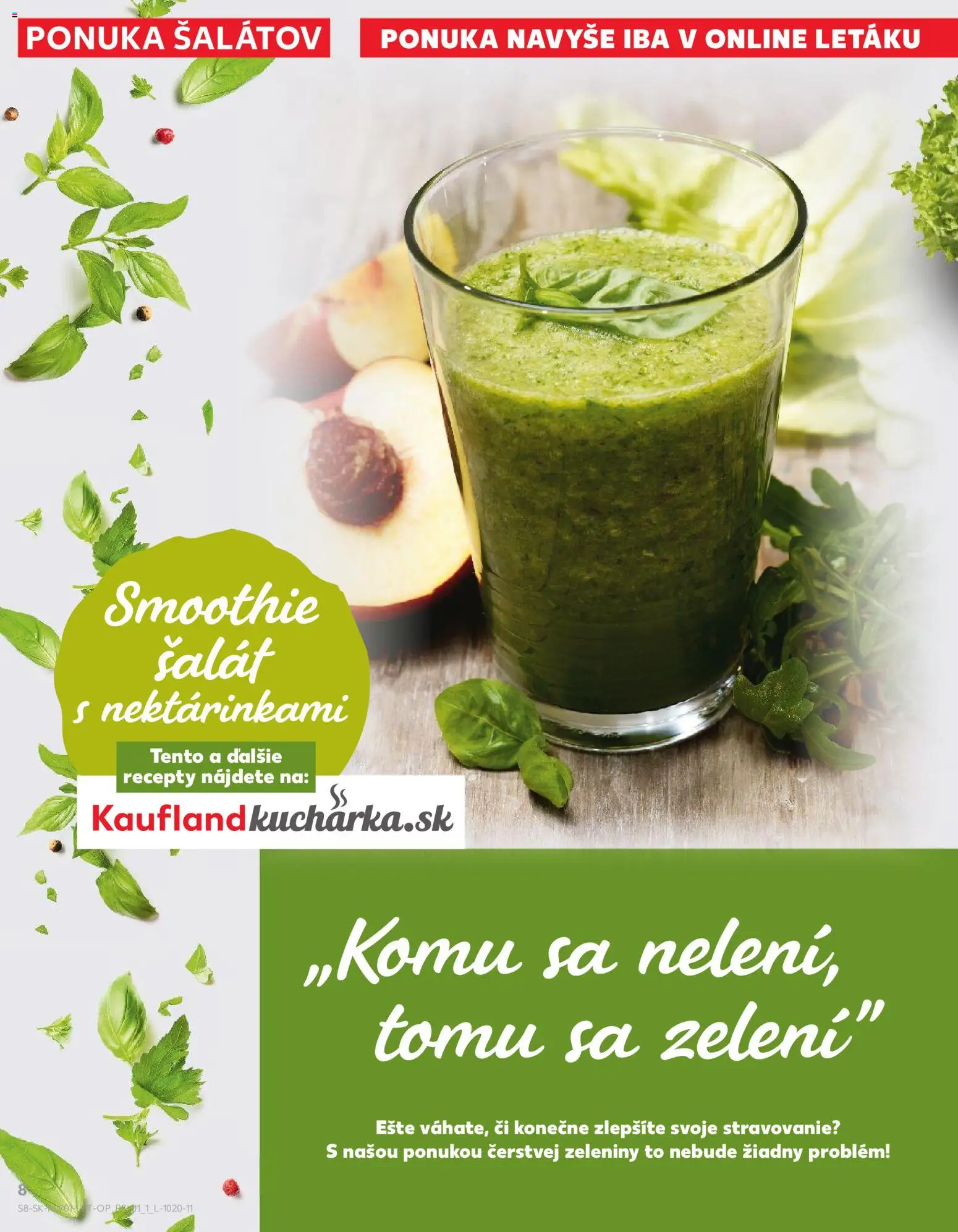 Kaufland SK akciós ujság - amely érvényes a következő dátumtól: 02.01.2026 | Oldal: 8 | Termékek: Smoothie