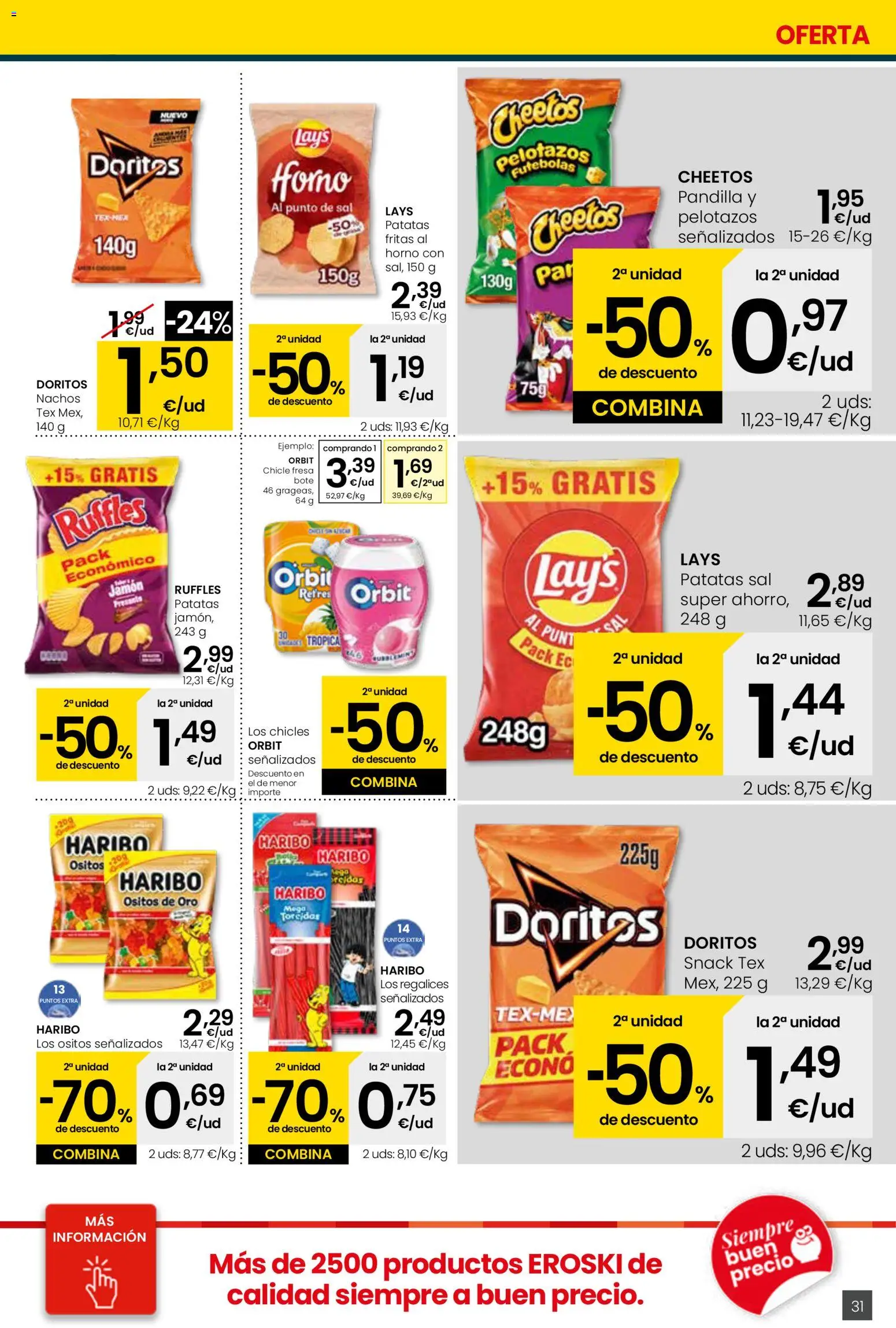 Eroski - Quieres ahorrar conmigo Center │ válido desde el 26.03.2026 | Página: 31 | Productos: Καλτσάκια μισά, Jamón, Horno