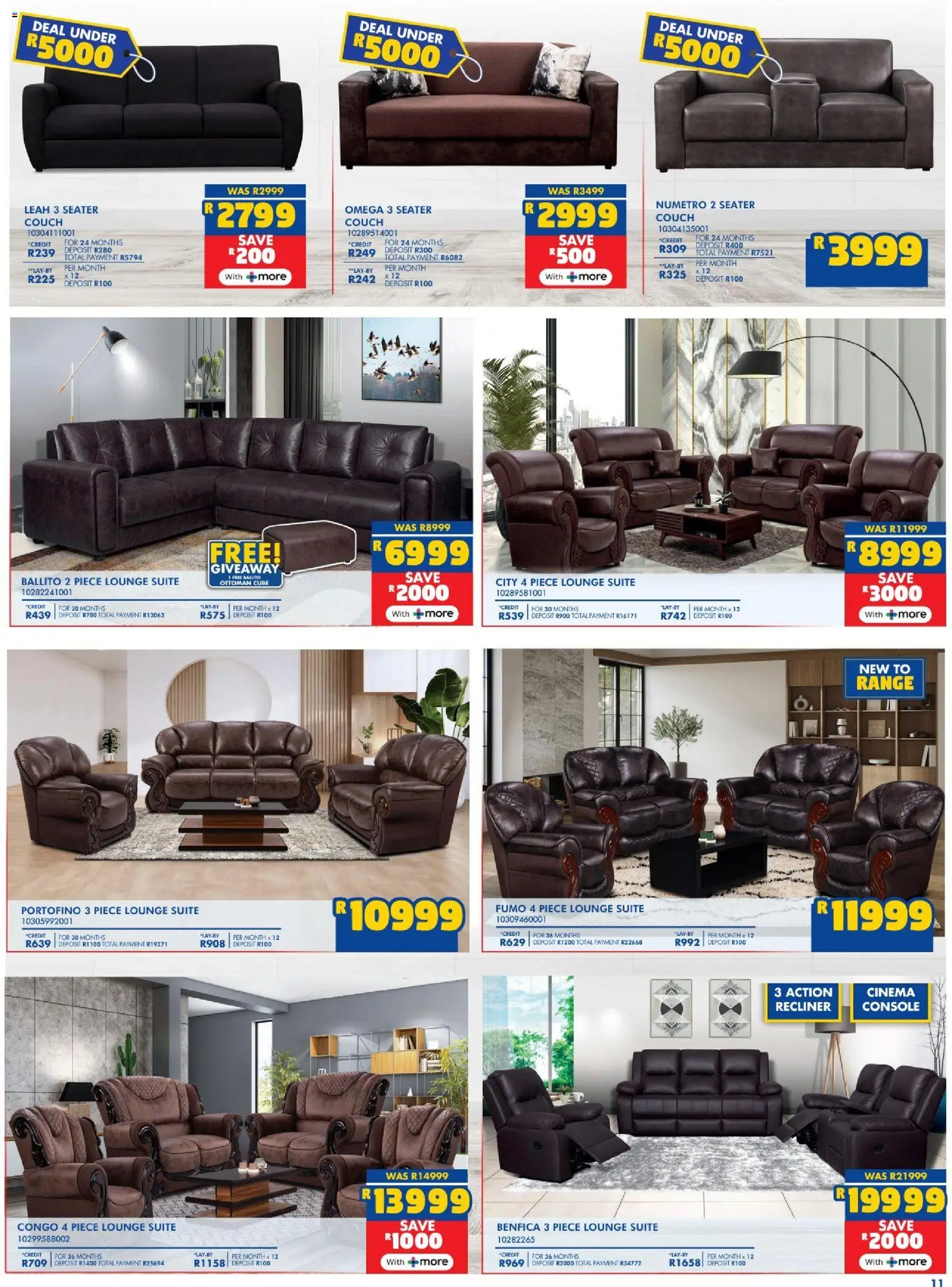 New Russells catalogue – valid from 15.01.2026 | Page: 11 | Products: Seater, Couch, Lounge suite, Ottoman