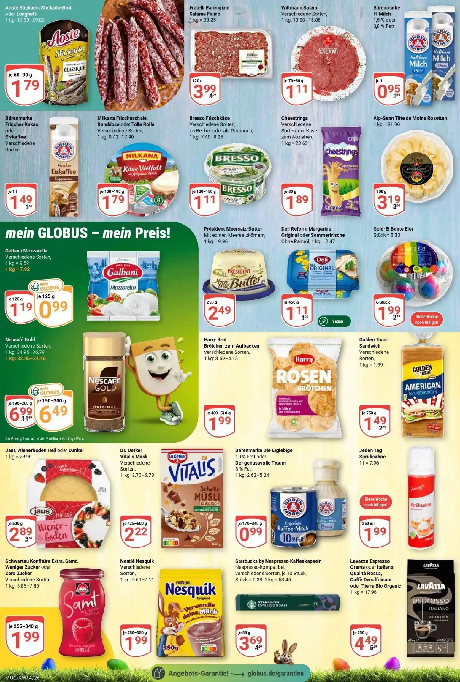 Globus prospekt Mühldorf	 – gültig ab 30.03.2026 | Seite: 17 | Produkte: Butter, Eier, Salami, Frischkase