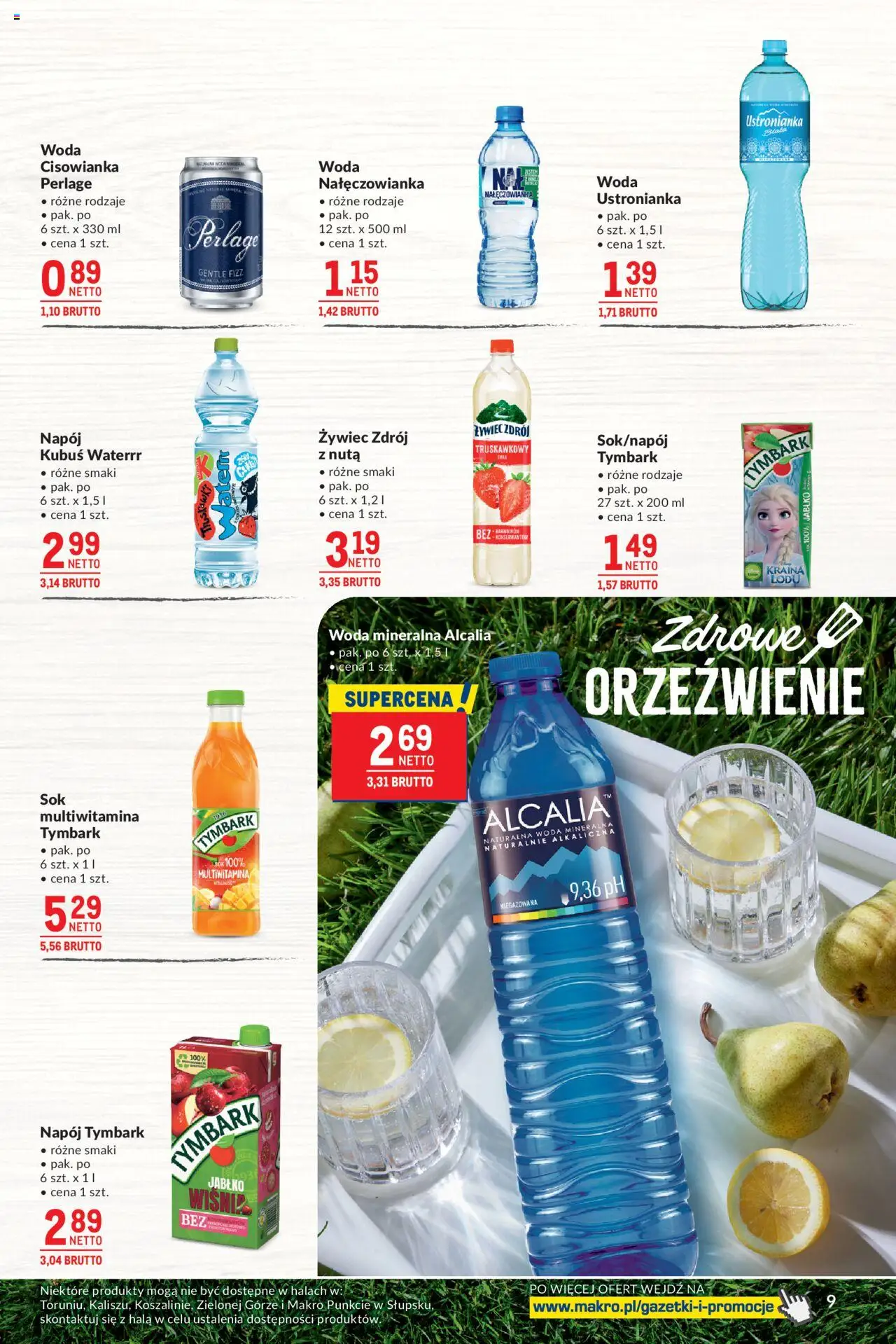 Makro Gazetka - Smakuj chwile z pysznym grillem od 27.05.2025 | Strona: 9 | Produkty: Sok multiwitamina, Sok, Woda