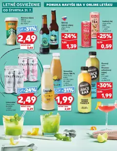 Kaufland SK akciós ujság - amely érvényes a következő dátumtól: 31.07.2025 | Oldal: 44 | Termékek: Tonic, Tea, Smoothie