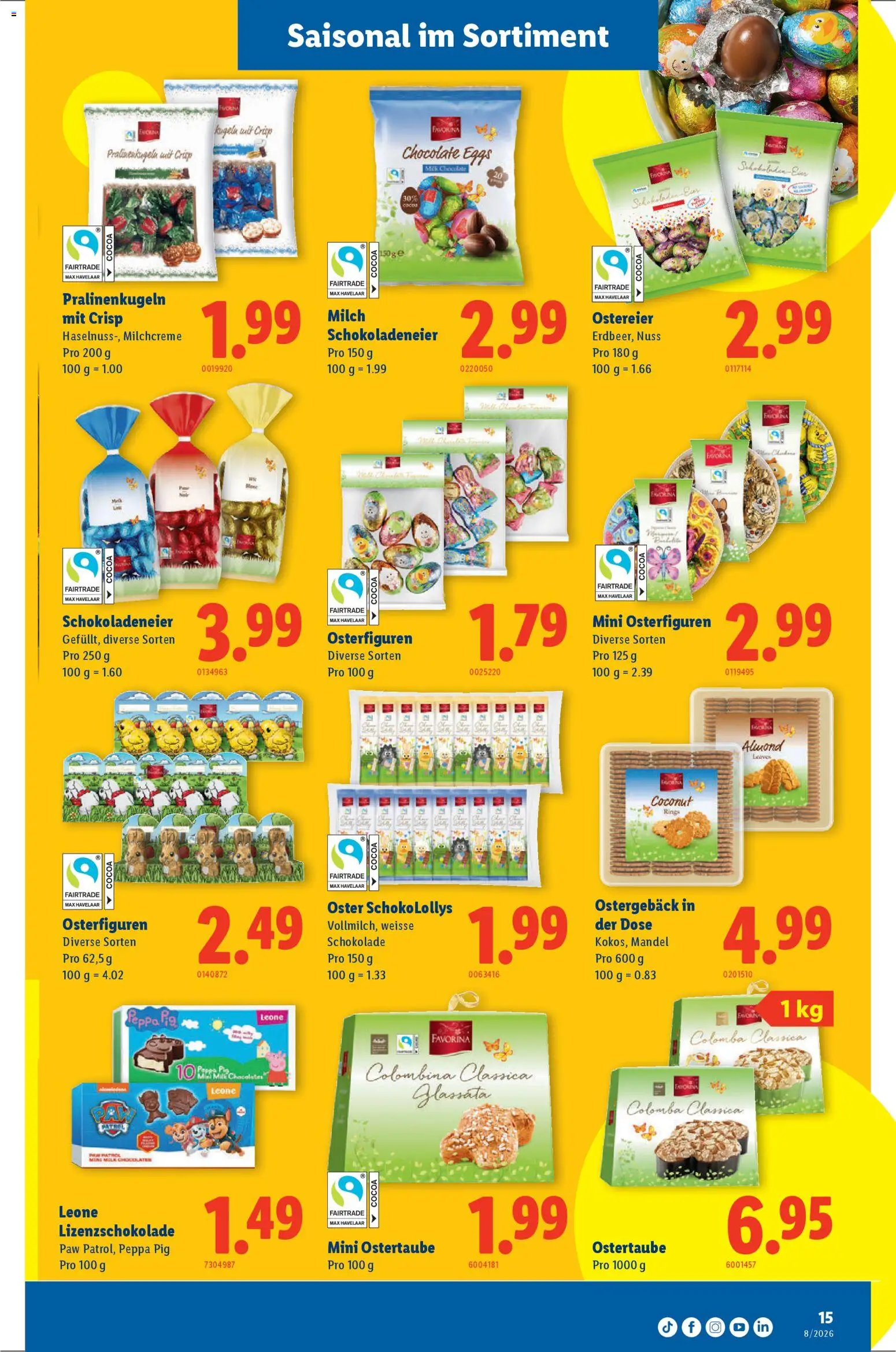 Lidl Aktionen – gültig ab 19.02.2026 | Seite: 15 | Produkte: Milch, Schokolade