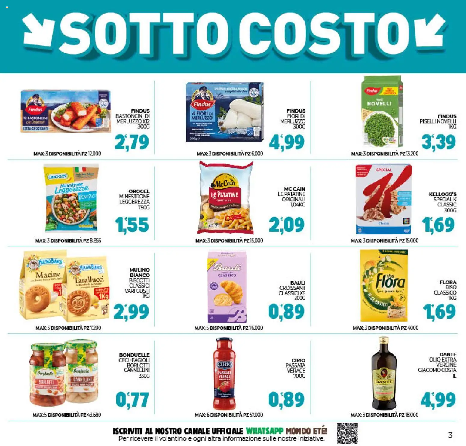 Volantino Eté del 11.11.2025 | Pagina: 3 | Prodotti: Merluzzo, Patatine, Olio, Croissant