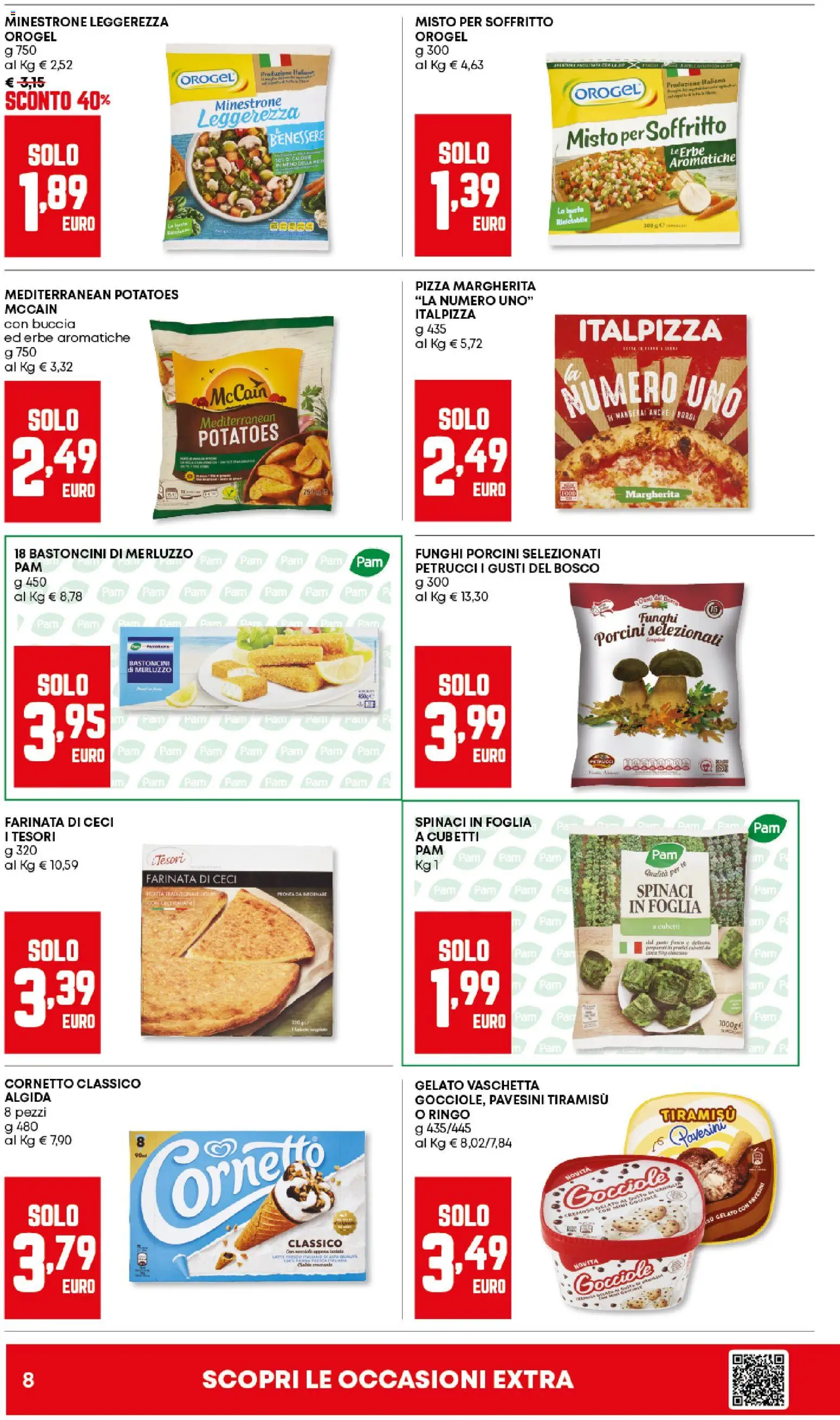 Volantino Panorama del 23.10.2025 | Pagina: 8 | Prodotti: Pizza, Cornetto, Gelato, Funghi