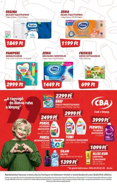 CBA Akciós újság - amely érvényes a következő dátumtól: 12.02.2026 | Oldal: 8 | Termékek: Pampers, Mosószerek, Ruha, Só