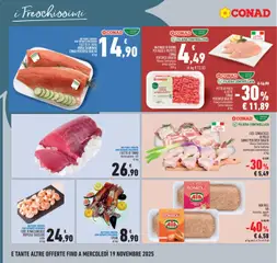 Anteprima del volantino FILETTO DI TROTA IRIDEA SALMONATA CONAD PERCORSO QUALITÀ, Filetto di trota iridea salmonata Conad Percorso Qualità valido a partire dal 06.11.2025 | Pagina: 12 | Prodotti: Speck, Trota, Polpette, Macinato