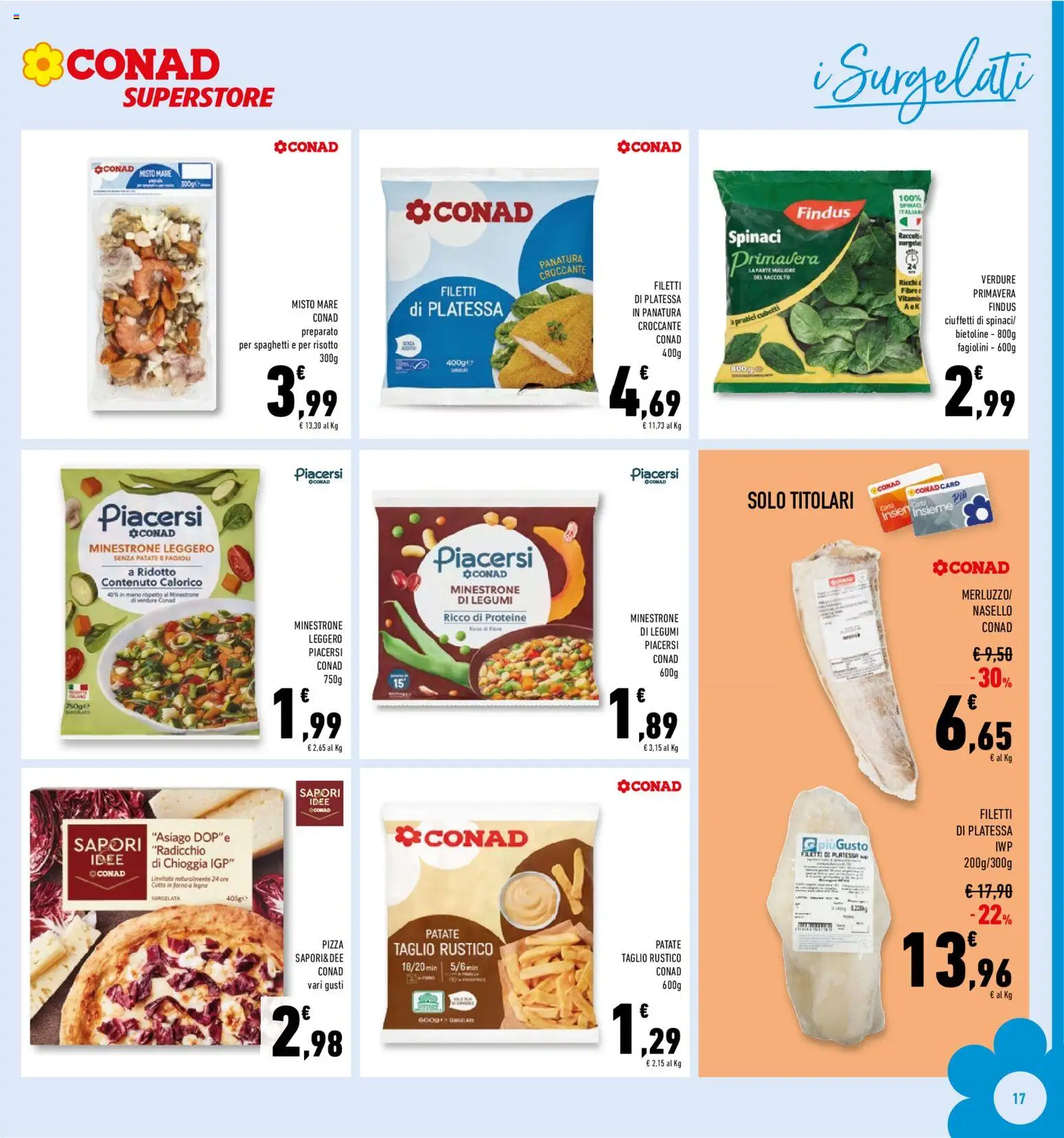 Volantino Conad del 03.01.2026 | Pagina: 17 | Prodotti: Legumi, Fagioli, Patate, Spinaci