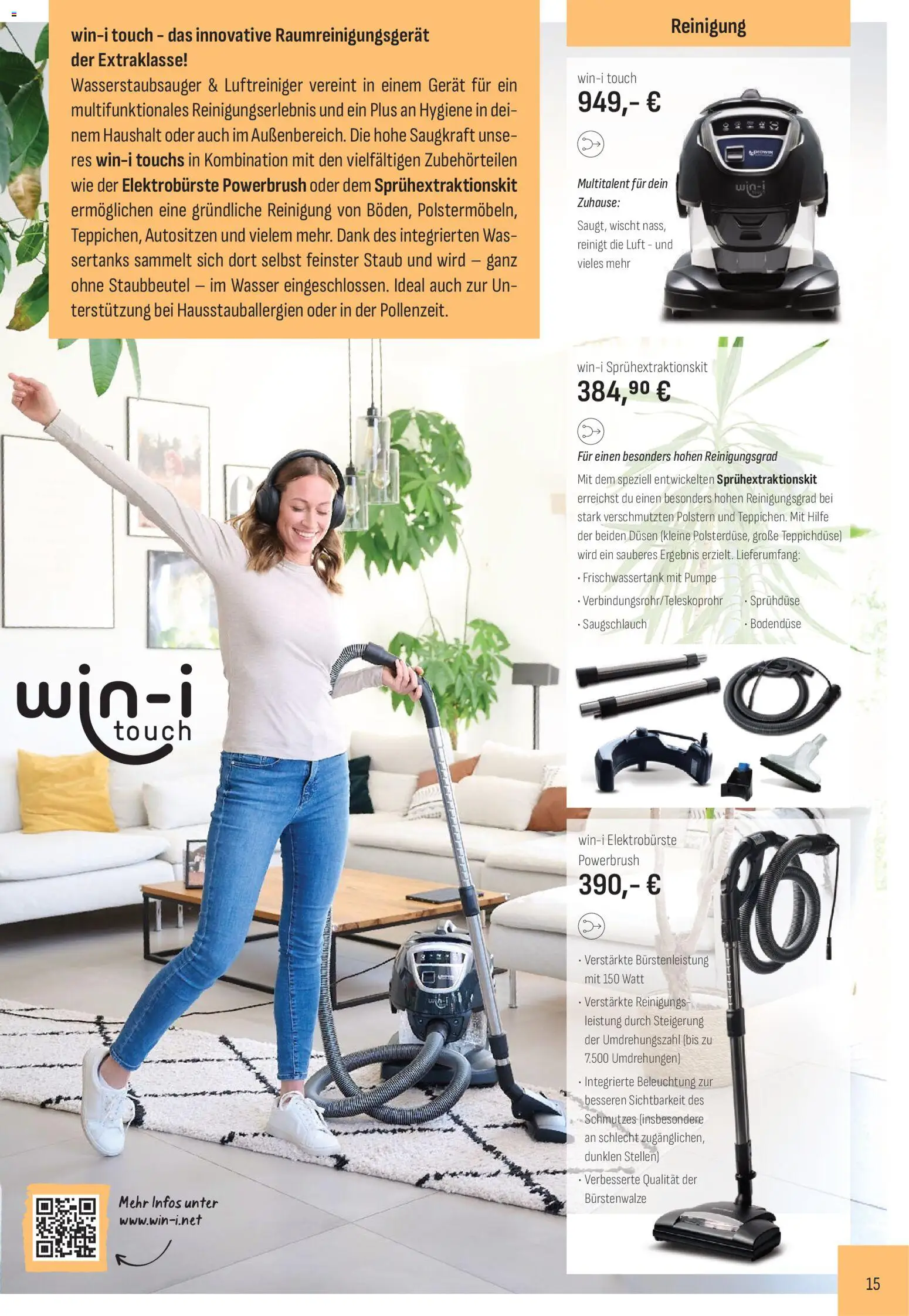 Katalog ProWin Januar/Juni 2026 – gültig ab 01.01.2026 | Seite: 15 | Produkte: Luftreiniger, Wasser