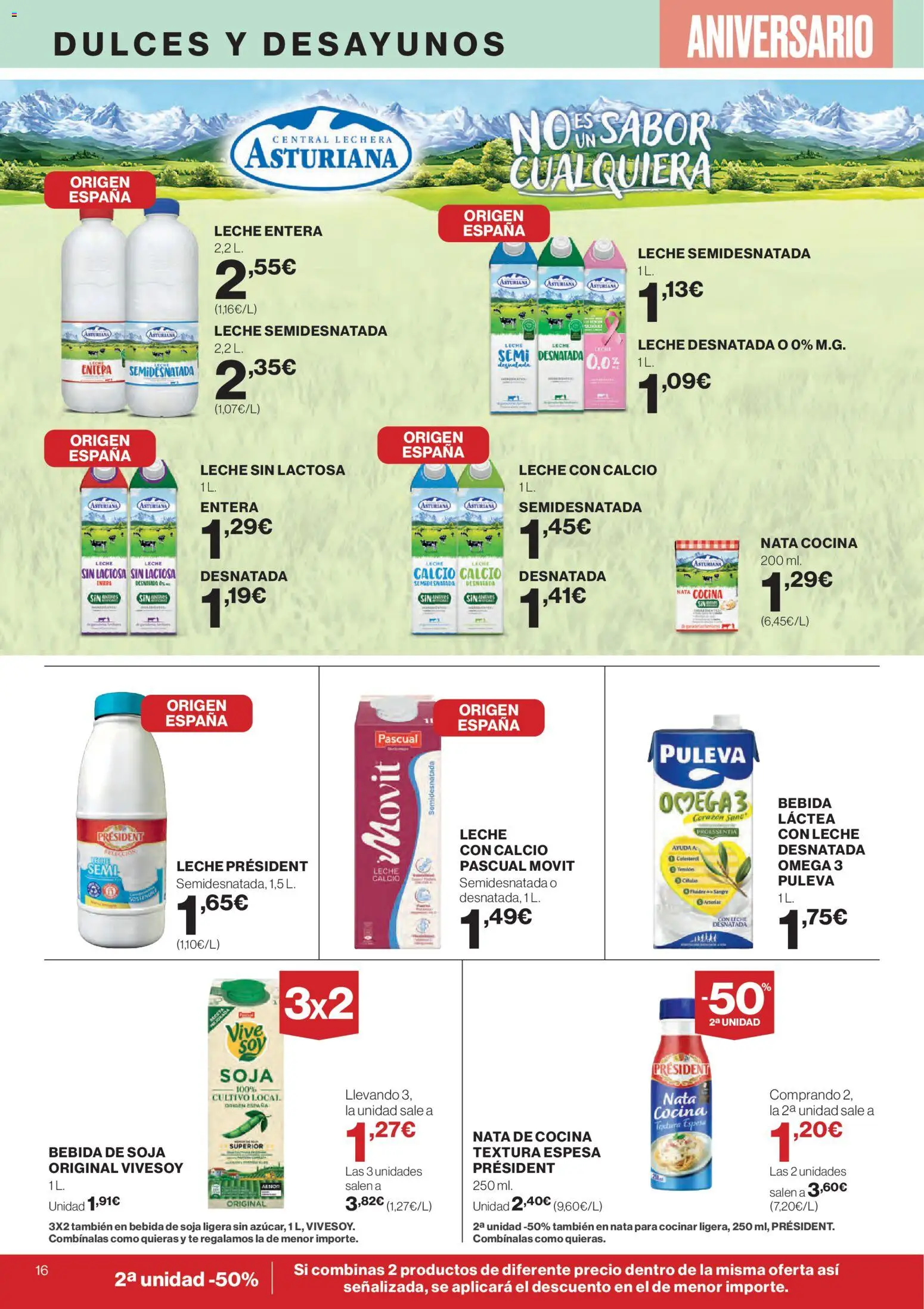 El Corte Inglés ofertas │ válido desde el 06.11.2025 | Página: 25 | Productos: Leche sin lactosa, Leche, Té, Bebida de soja