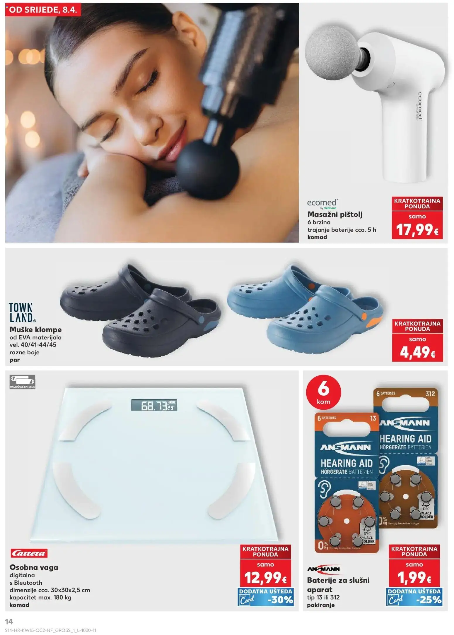 Kaufland katalog | vrijedi od 08.04.2026 | Stranica: 14 | Proizvodi: Osobna vaga, Baterije, Vaga