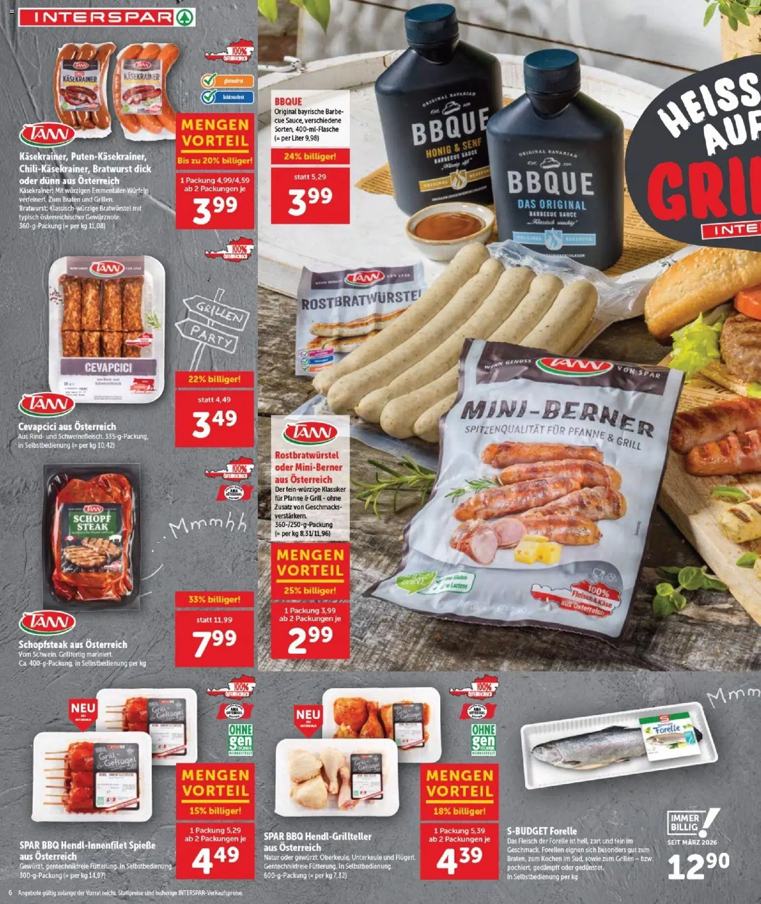 Interspar Flugblatt - Burgenland gültig ab 09.04.2026 | Seite: 6 | Produkte: Grill, Käse