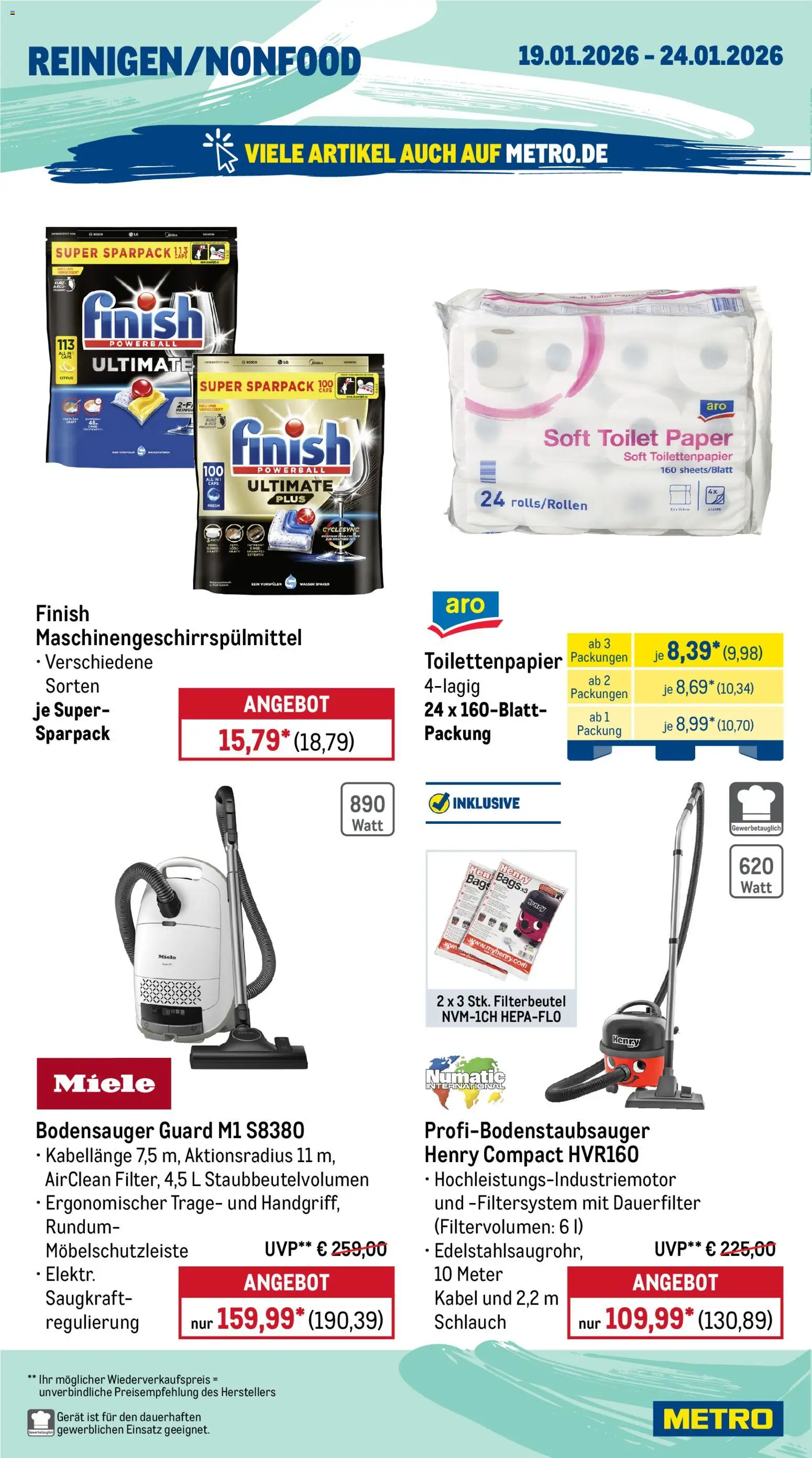 Metro Prospekt 	 – gültig ab 19.01.2026 | Seite: 18 | Produkte: Kabel, Bosch, Finish, Wasser