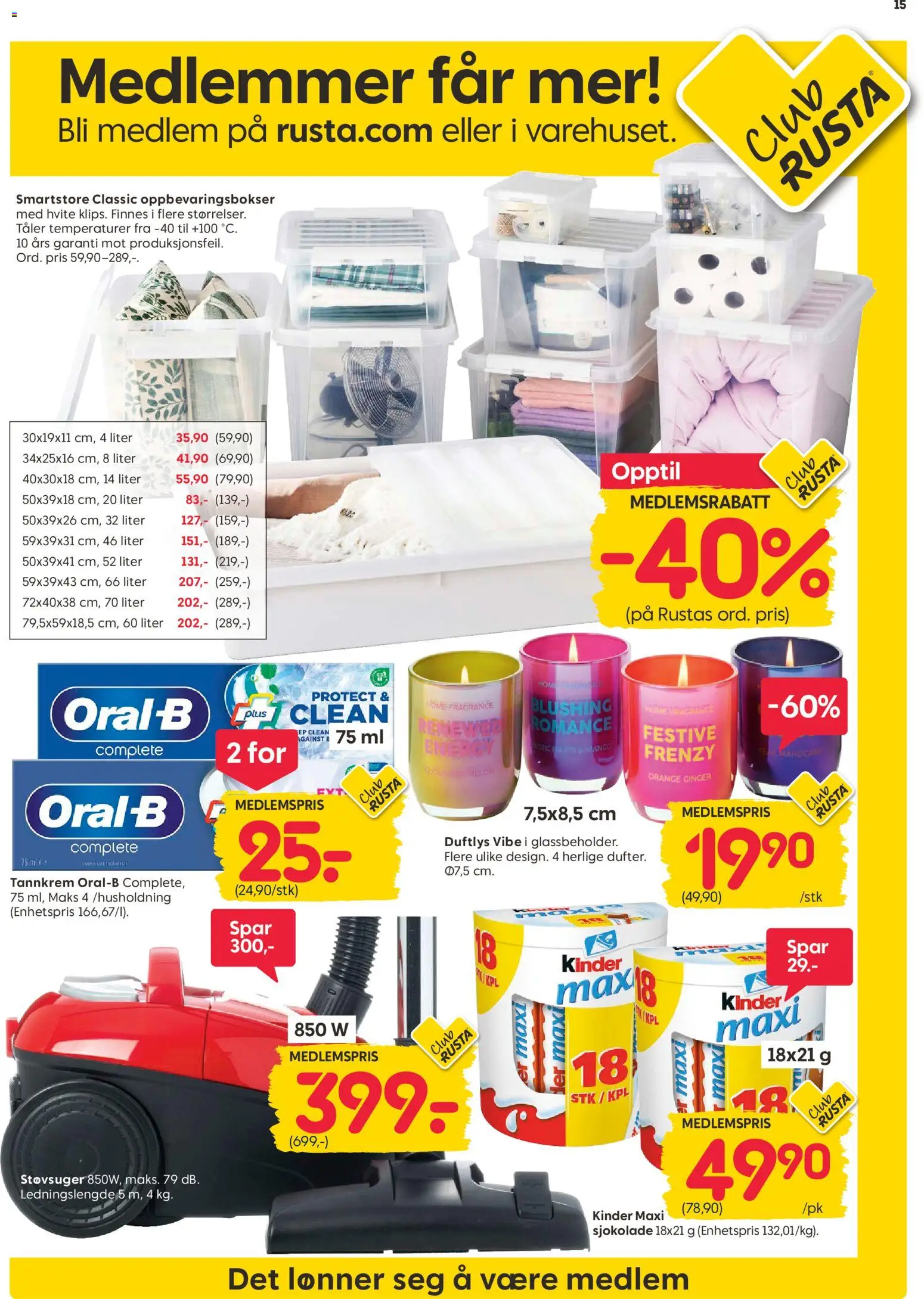 {H1} | Side: 15 | Produkter: Tannkrem, Карниз, Sjokolade, Mango