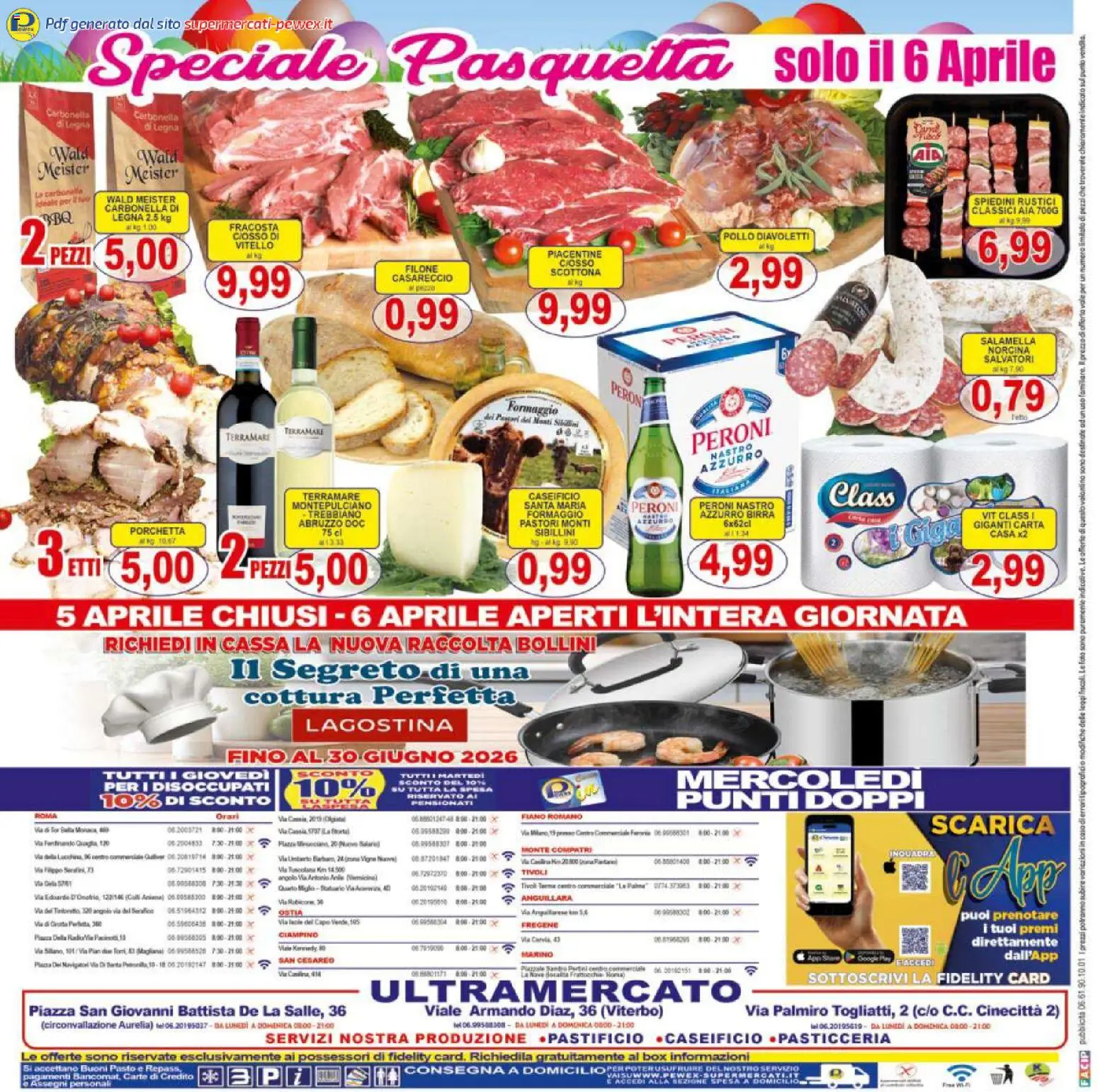 Volantino Pewex del 27.03.2026 | Pagina: 24 | Prodotti: Porchetta, Birra, Formaggio, Vitello