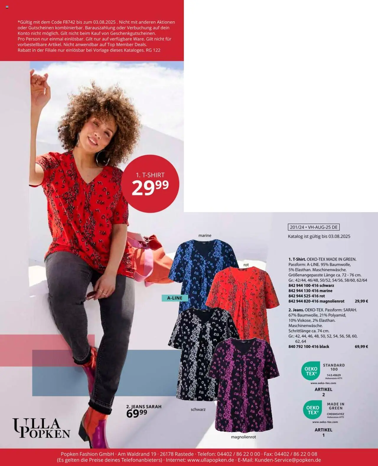 Ulla Popken Prospekt 	 - gültig ab dem 01.08.2025 | Seite: 140 | Produkte: Top, Jeans, Telefon