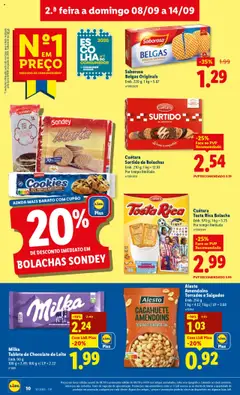 Alesto Amendoins Torrados e Salgados, Tostado/Torrado Sal │ válido de 08.09.2025 | Página: 10 | Produtos: Amendoins, Bolachas, Sal, Chocolate