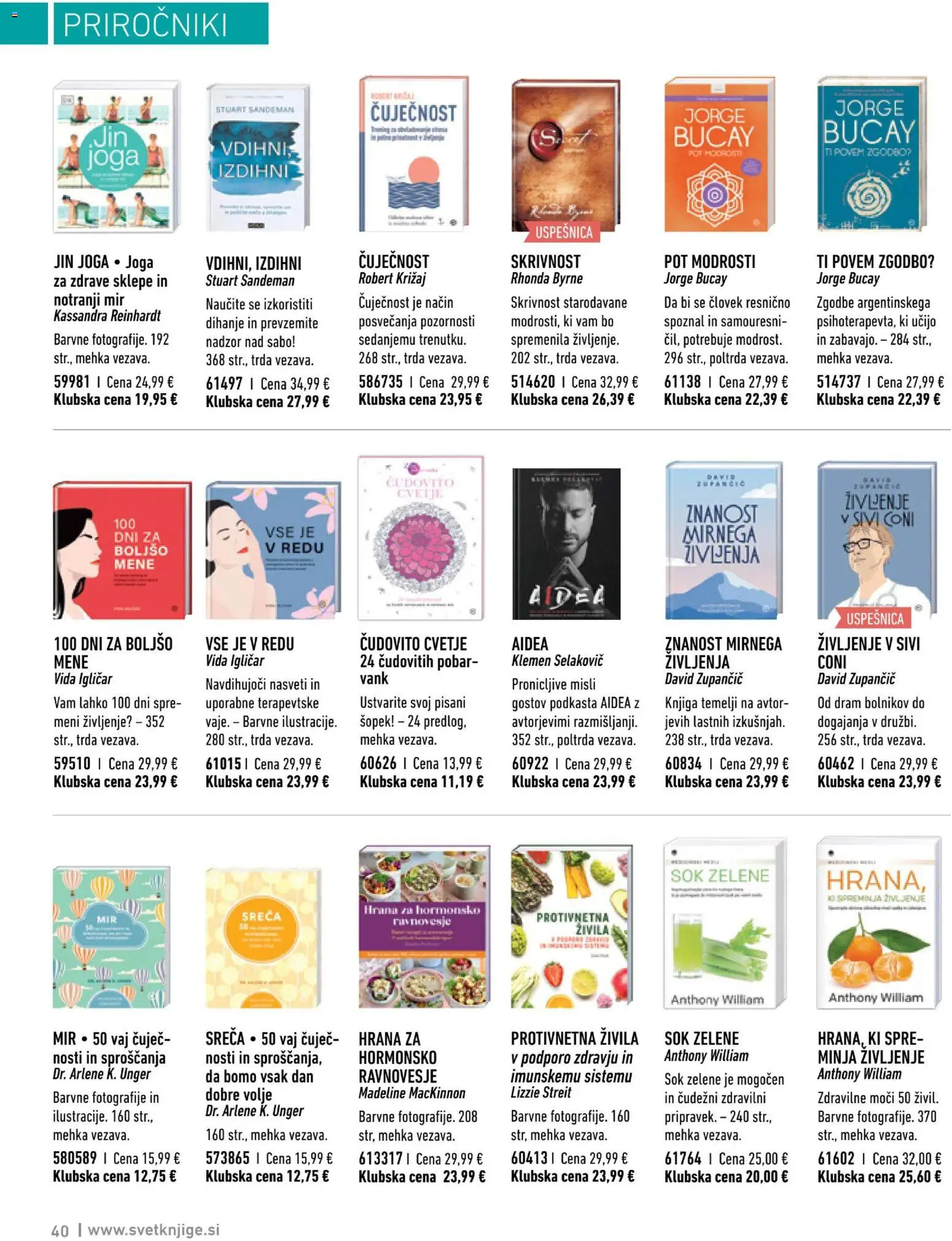 Novi Mladinska Knjiga katalog ponudbe – veljaven od 01.01.2026 | Stran: 40 | Izdelki: Cvetje, Šopek, Knjiga, Sok