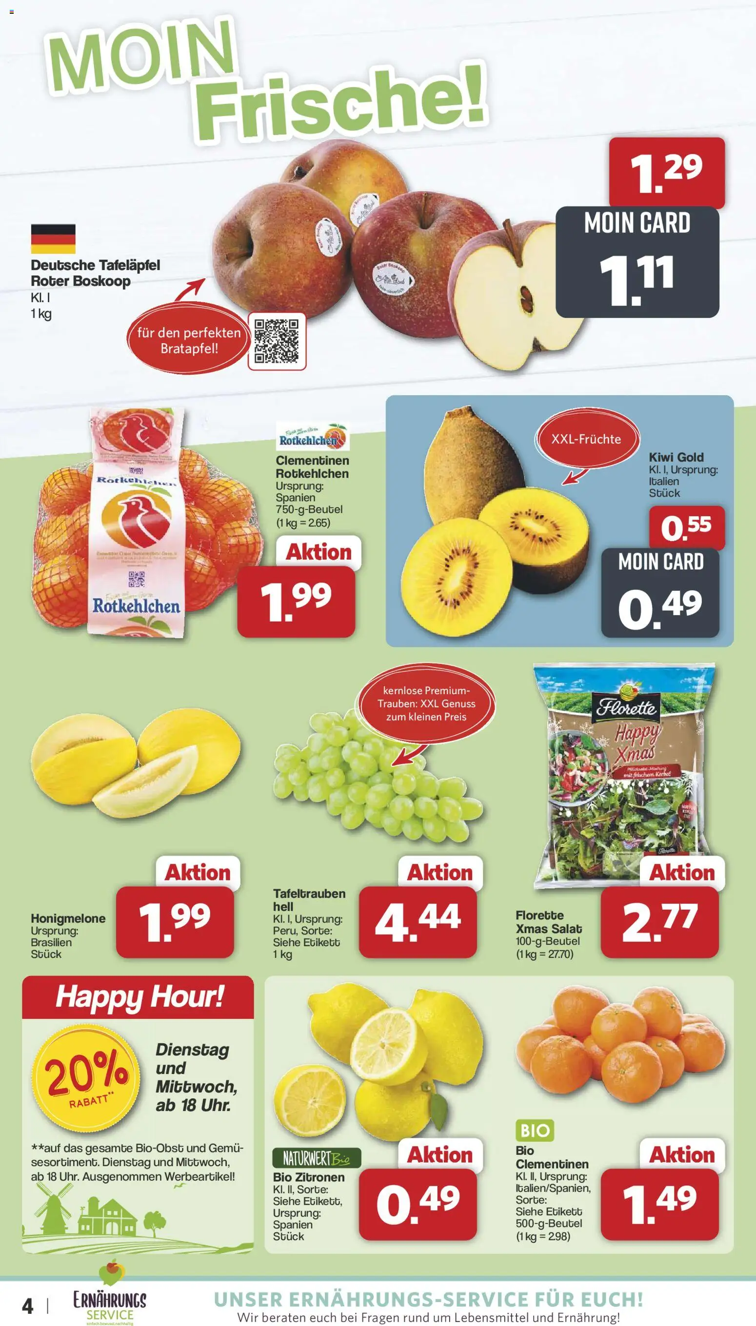Famila Nordwest - Markt - Angebote – gültig ab 14.12.2025 | Seite: 4 | Produkte: Honigmelone, Kiwi, Salat, Zitronen