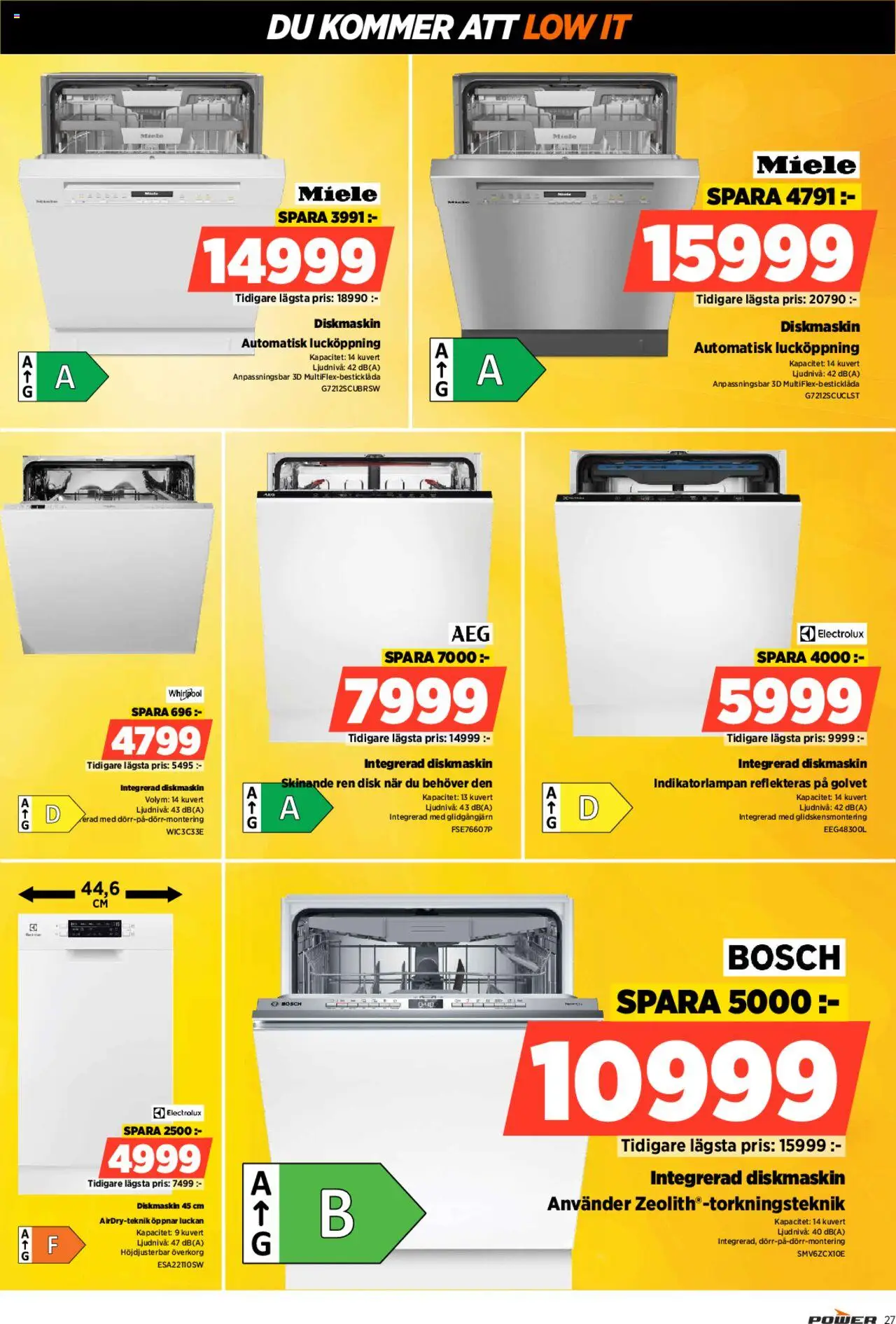 Power reklamblad aktuell från 23.06.2025 | Sida: 27 | Produkter: Diskmaskin, Kuvert