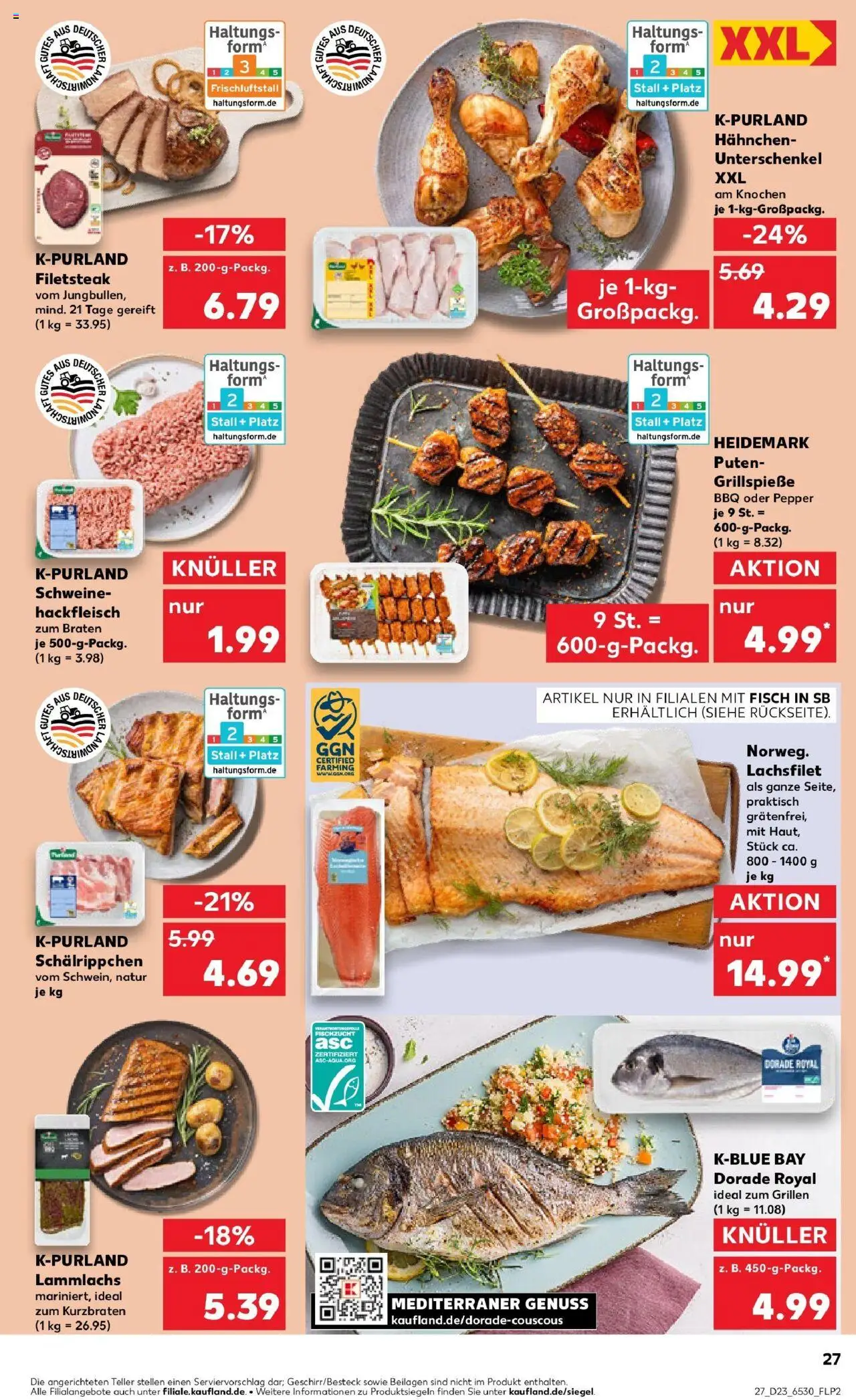 Kaufland prospekt Pasewalk	 - gültig ab dem 09.06.2025 | Seite: 42 | Produkte: Hahnchen, Fisch, Steak, Hackfleisch