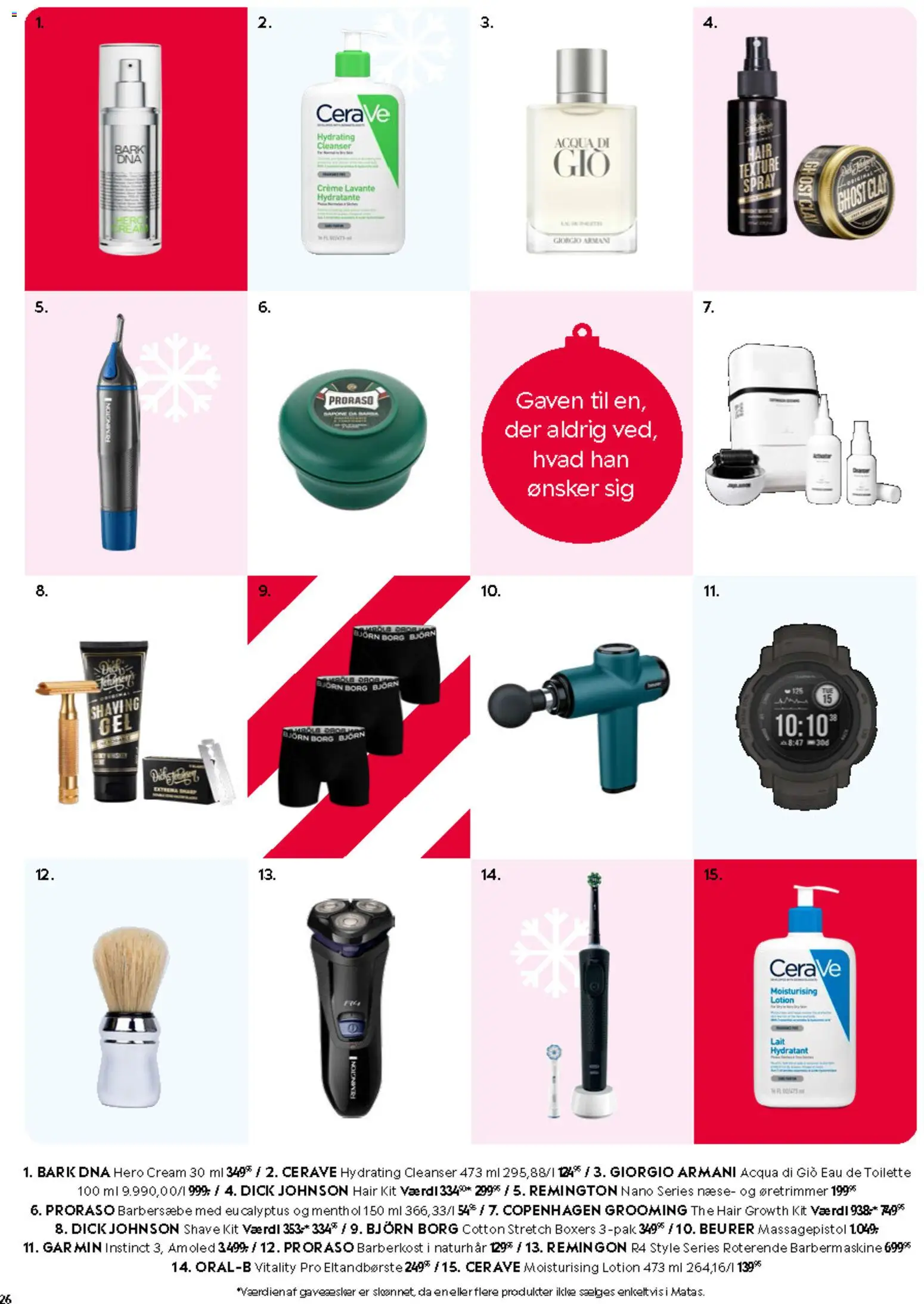 Matas tilbudsavis – gyldig fra 30.10.2025 | Side: 26 | Produkter: Eau de toilette, Creme, Barbermaskine, Eltandbørste