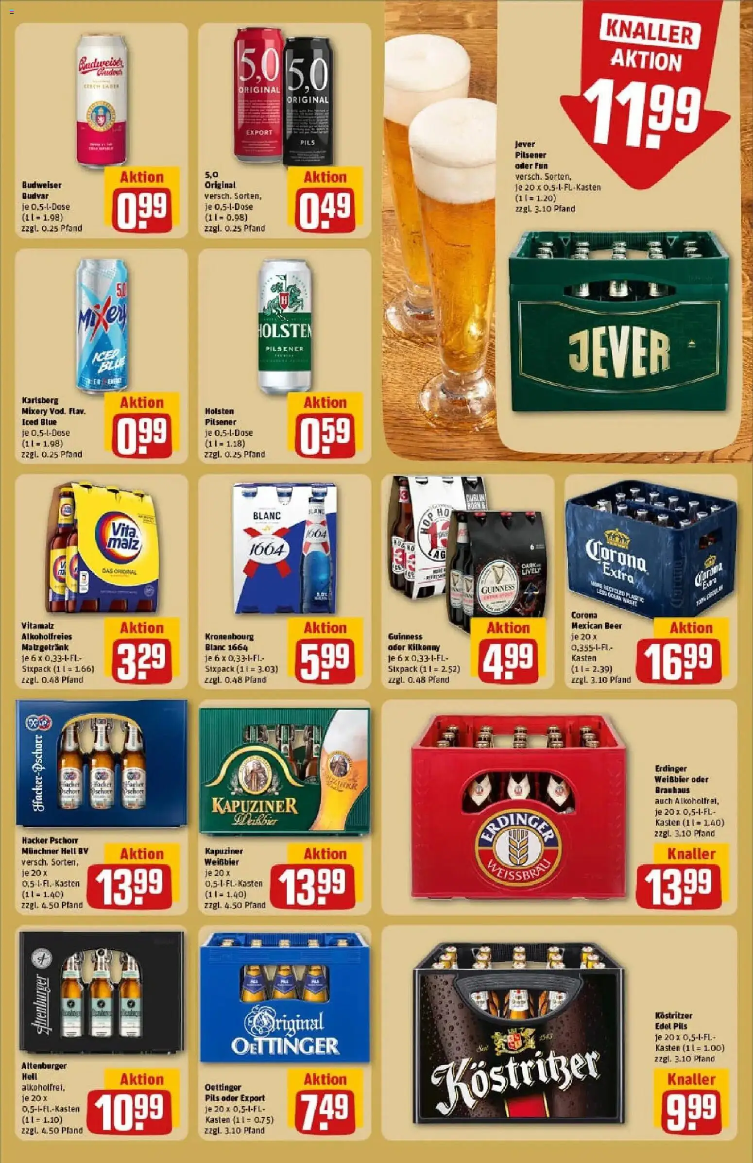 Rewe prospekt Weimar / Schöndorf	 – gültig ab 11.01.2026 | Seite: 17 | Produkte: Erdinger, Kostritzer, Weißbier, Mixery