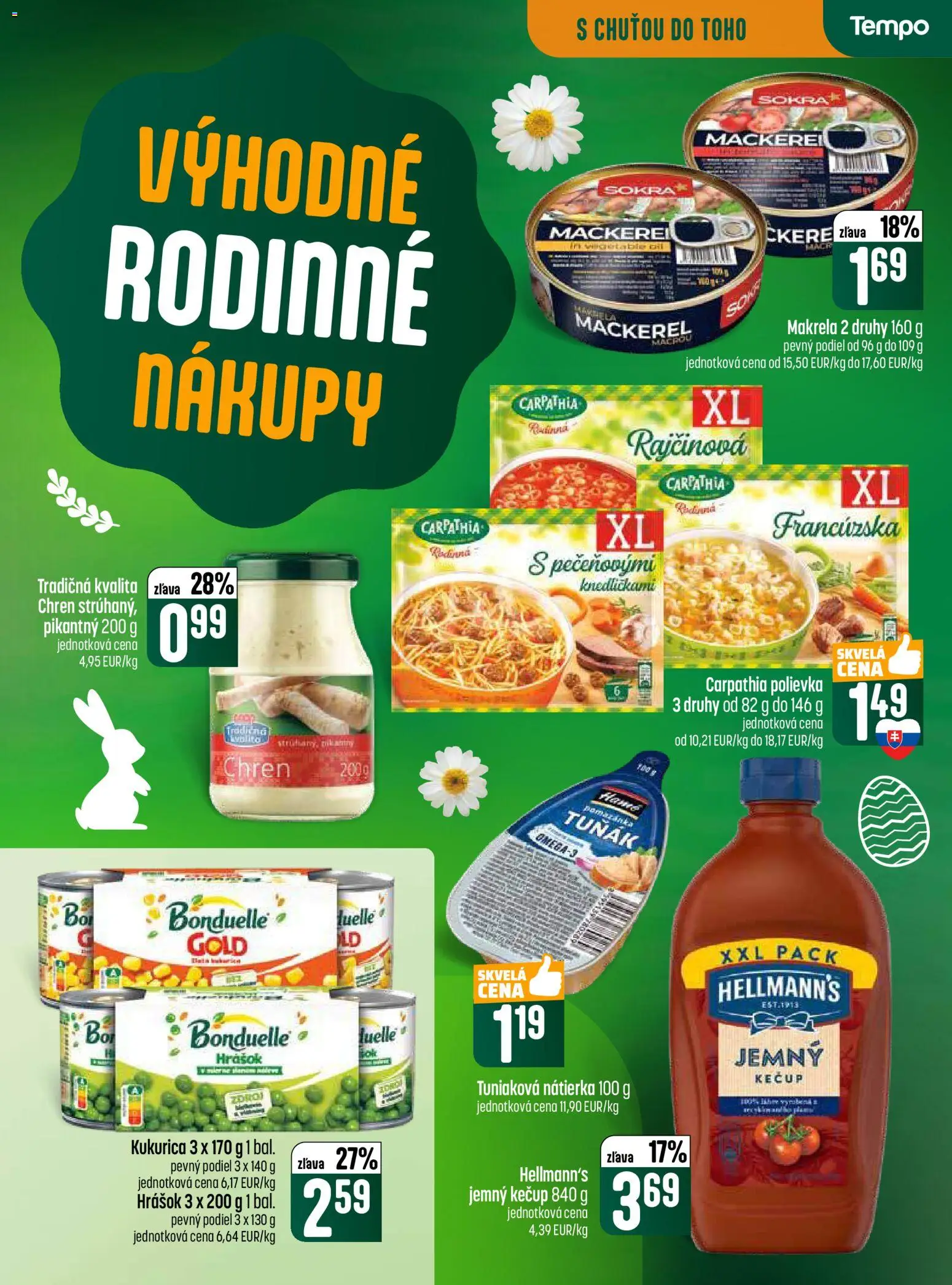 Nové COOP Jednota akcie – leták je platný od 19.03.2026 | Strana: 11 | Produkty: Chren, Hrášok, Kečup, Kukurica