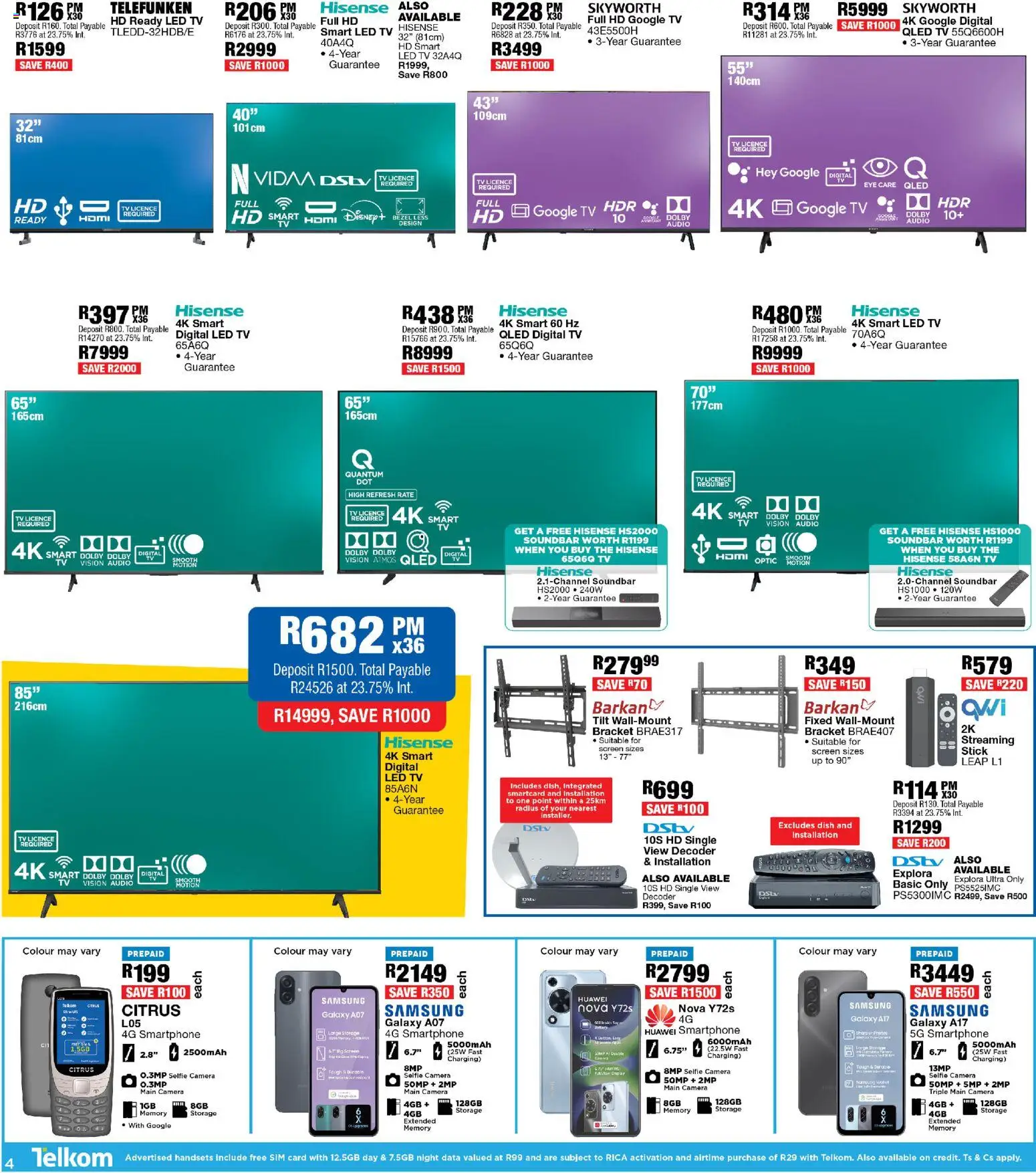 New OK Furniture catalogue – valid from 23.03.2026 | Page: 4 | Products: Sim, Camera, TV, Soundbar