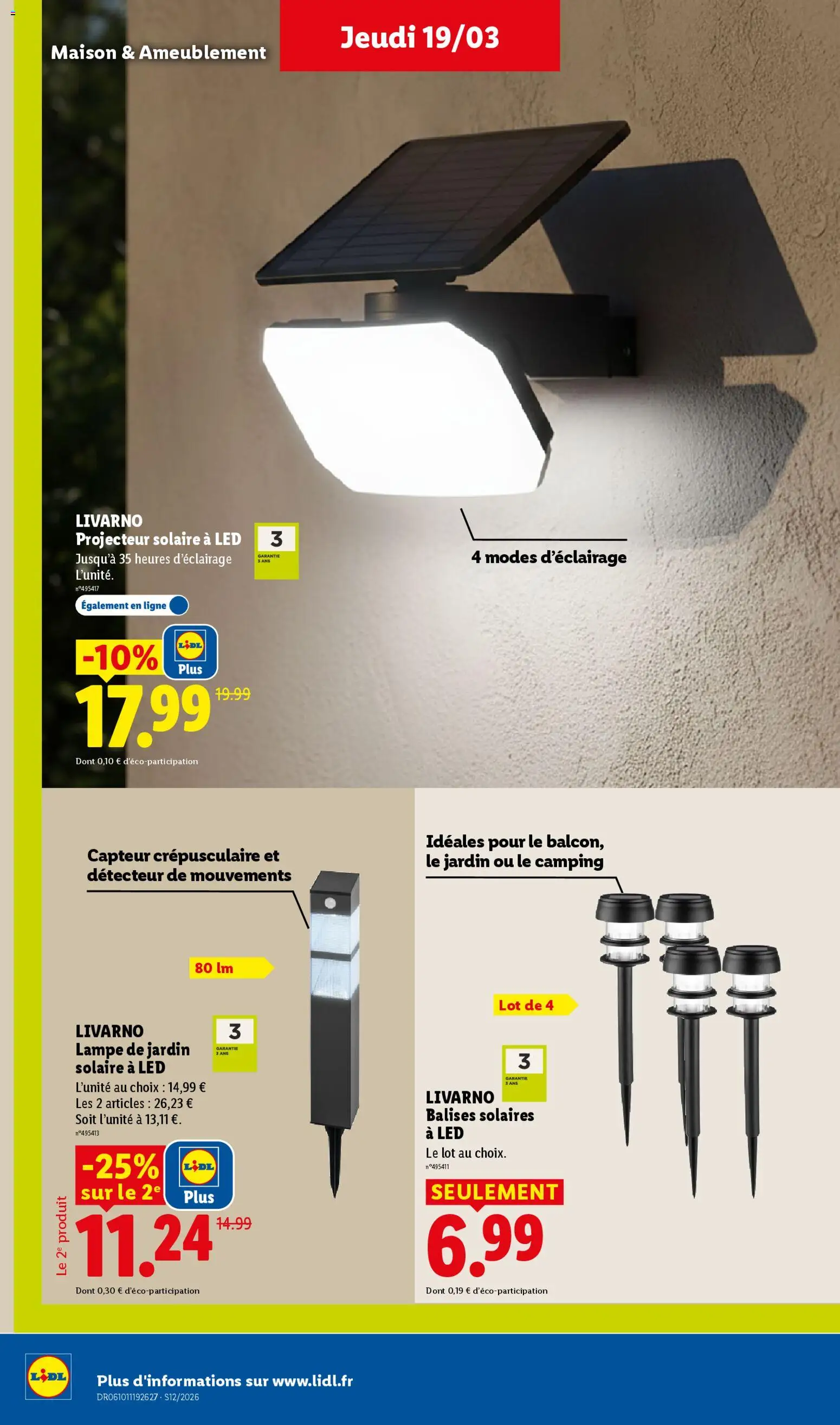 {H1} | Page: 26 | Produits: Projecteur solaire, Lampe, Projecteur